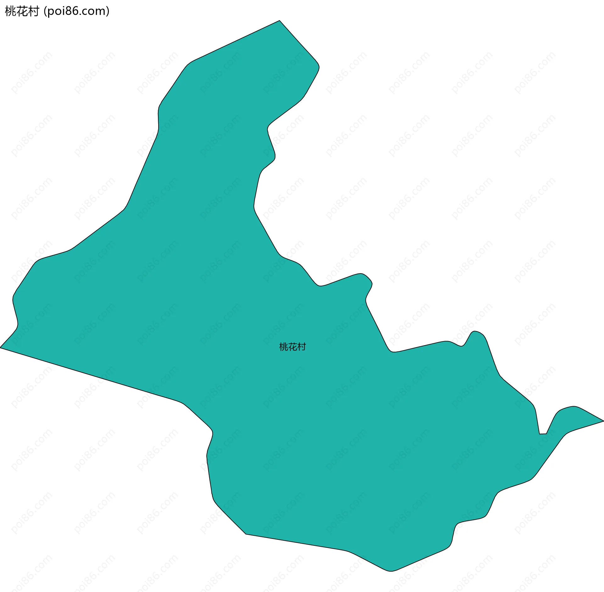 桃花村边界地图