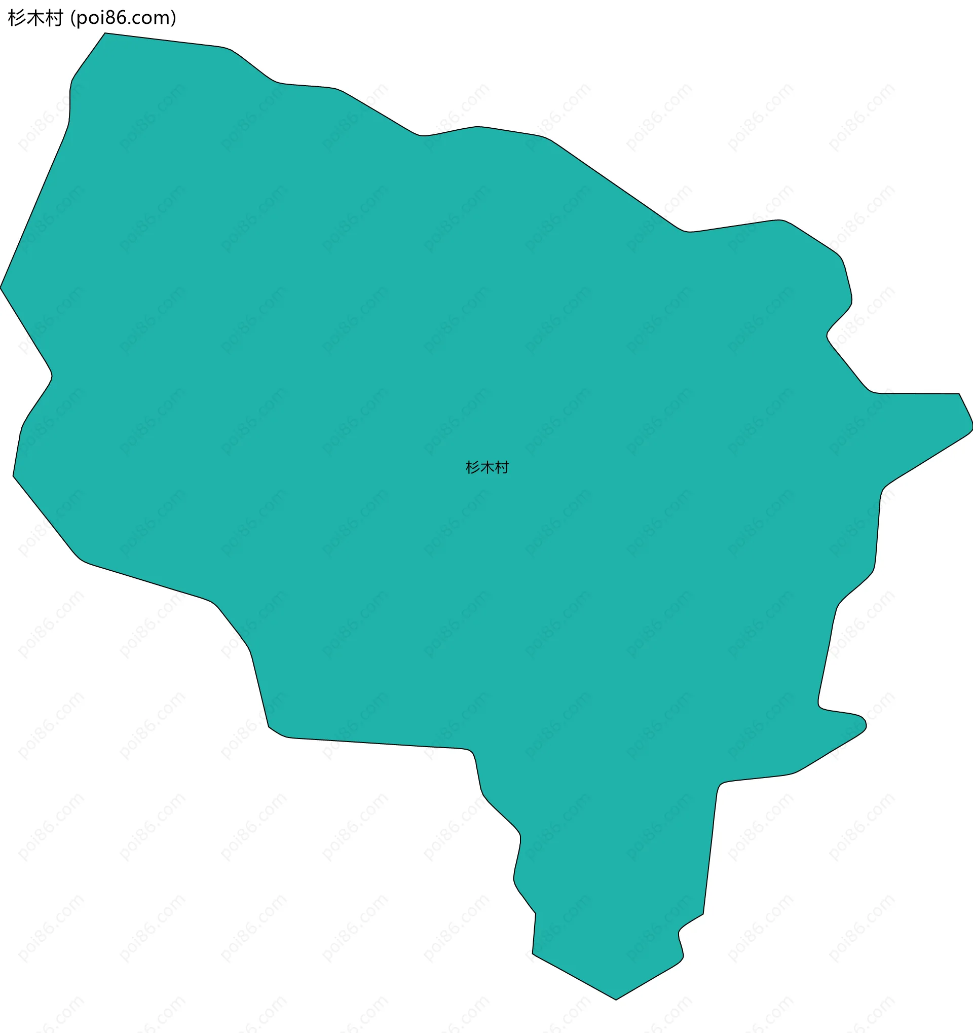 杉木村边界地图