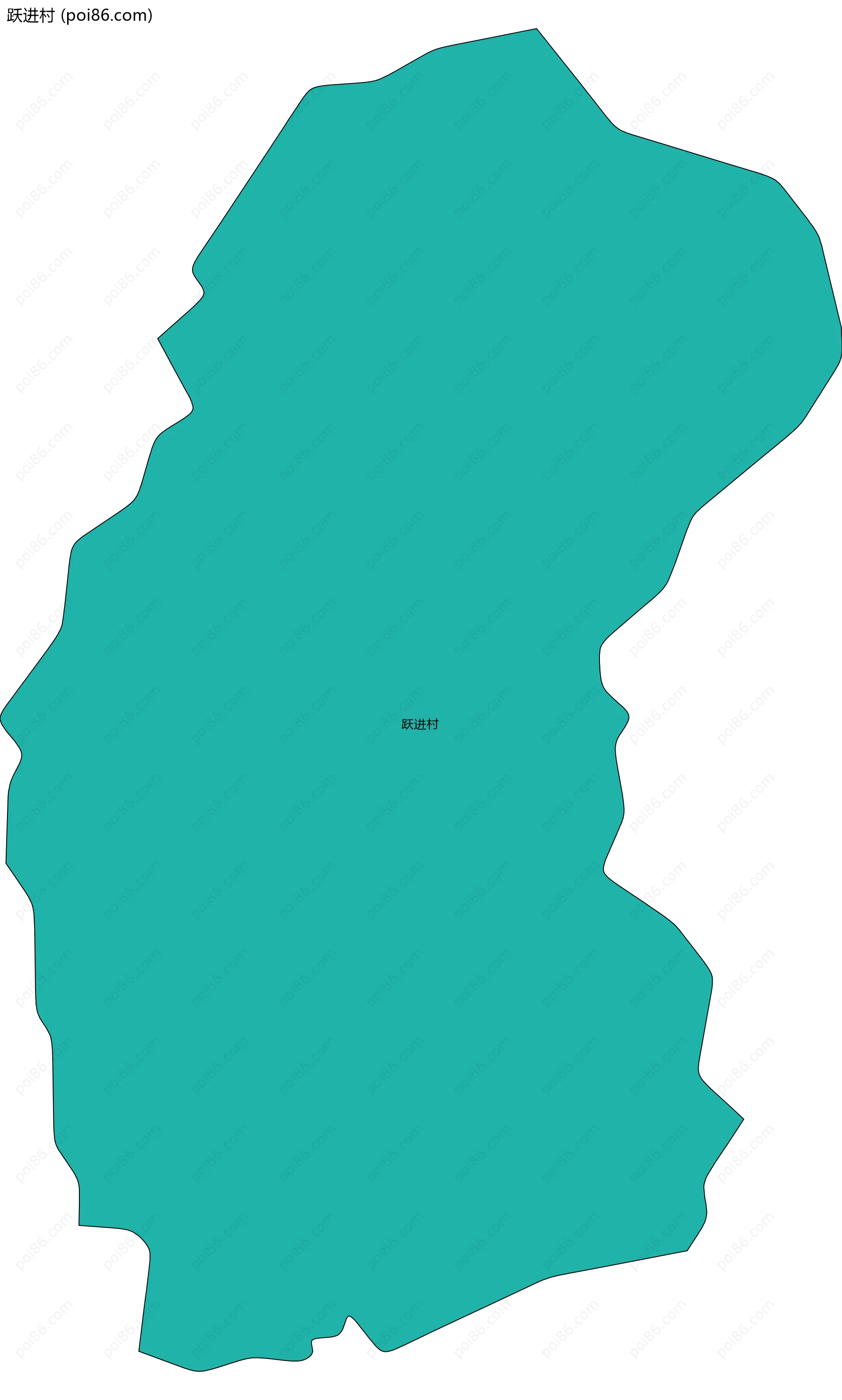 跃进村边界地图