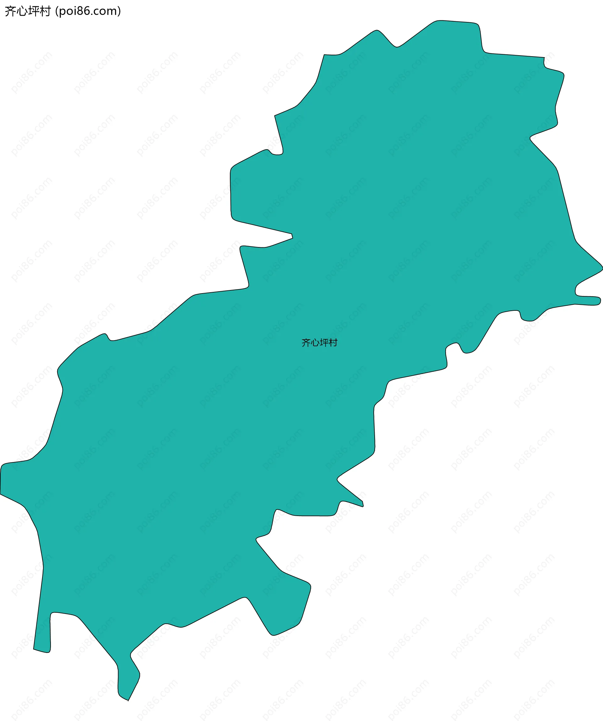 齐心坪村边界地图