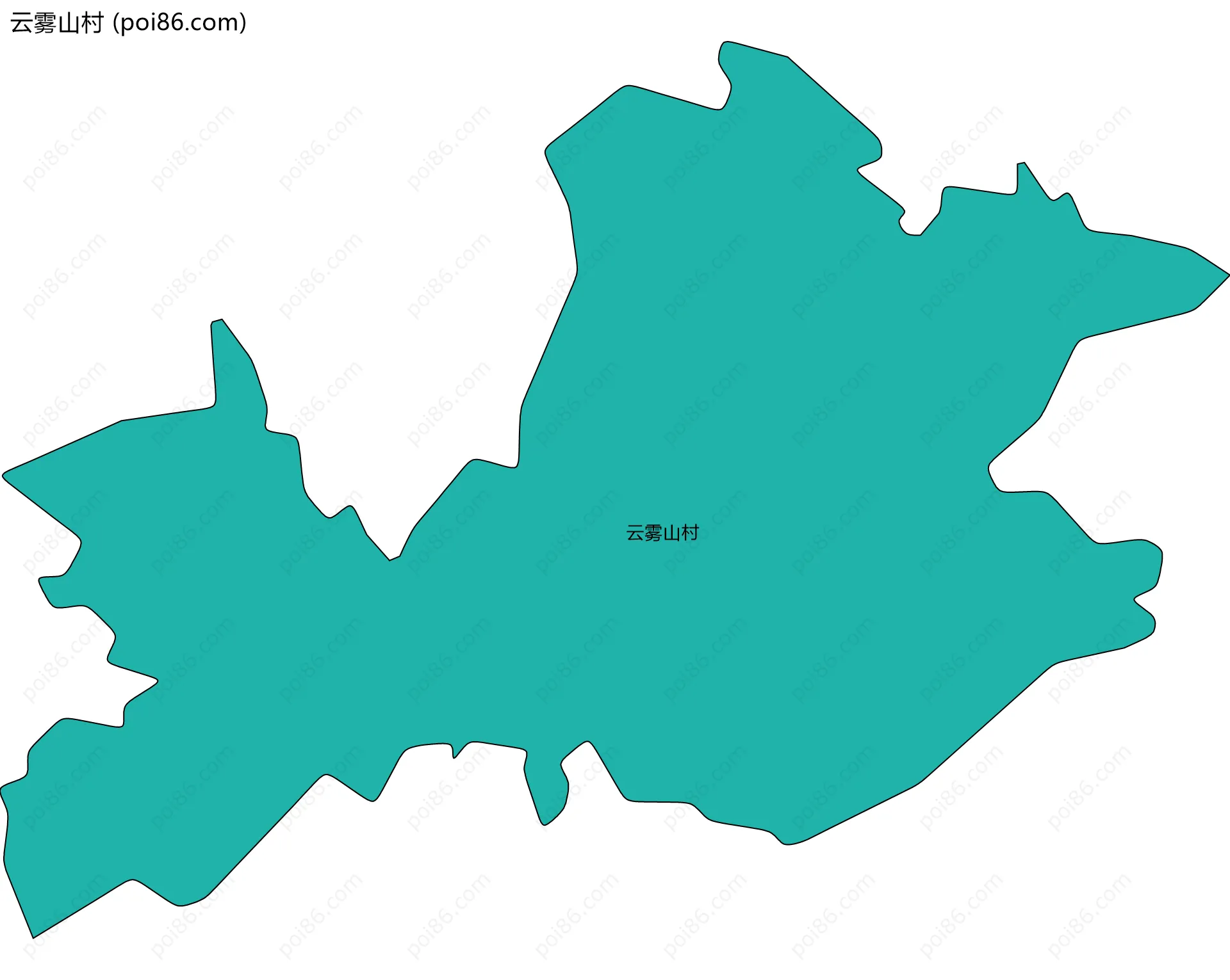 云雾山村边界地图