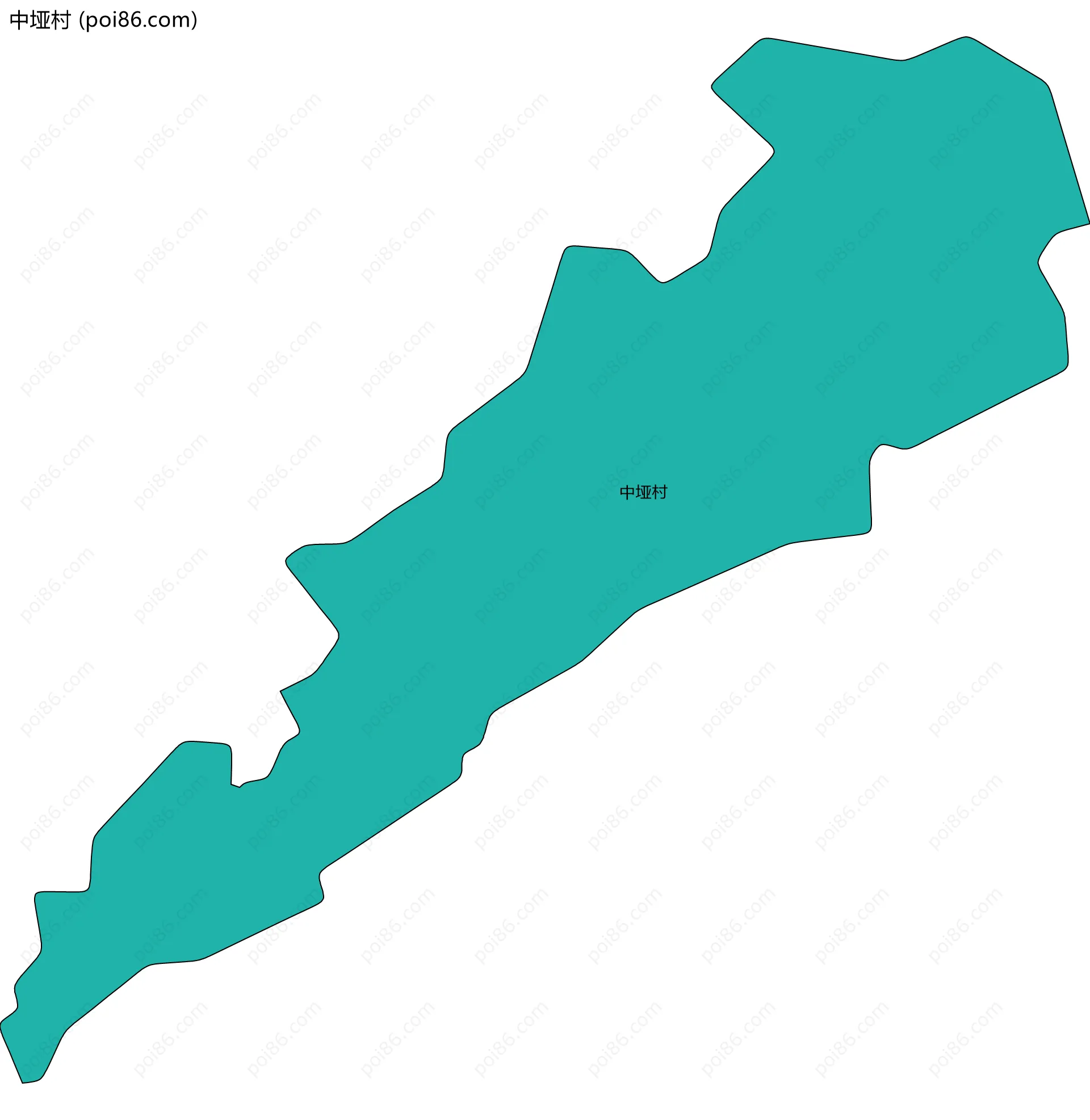 中垭村边界地图