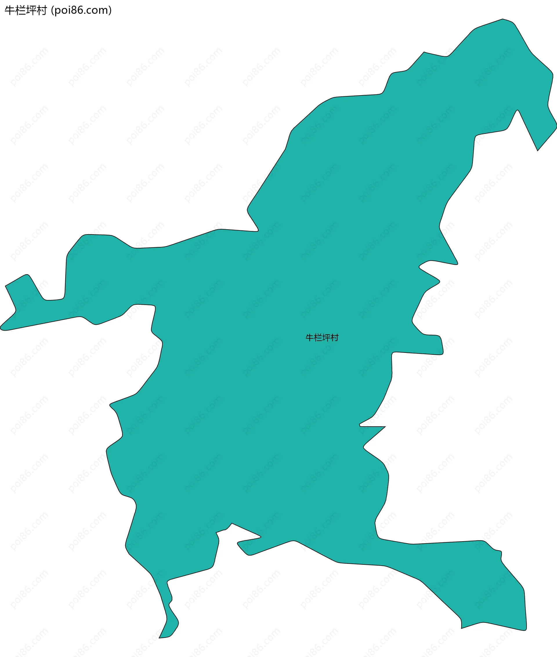 牛栏坪村边界地图