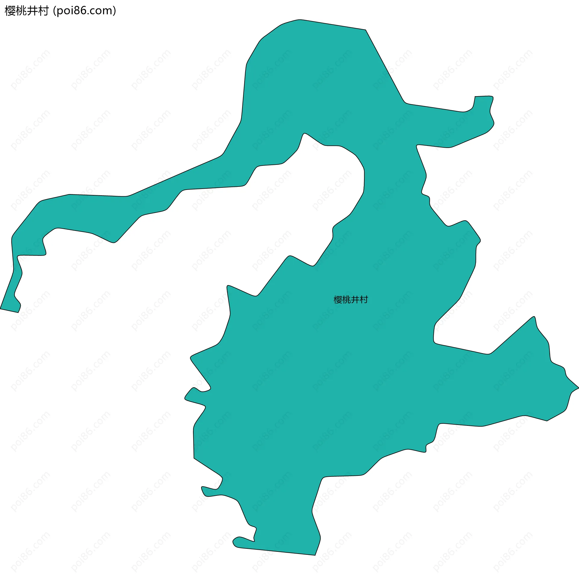 樱桃井村边界地图