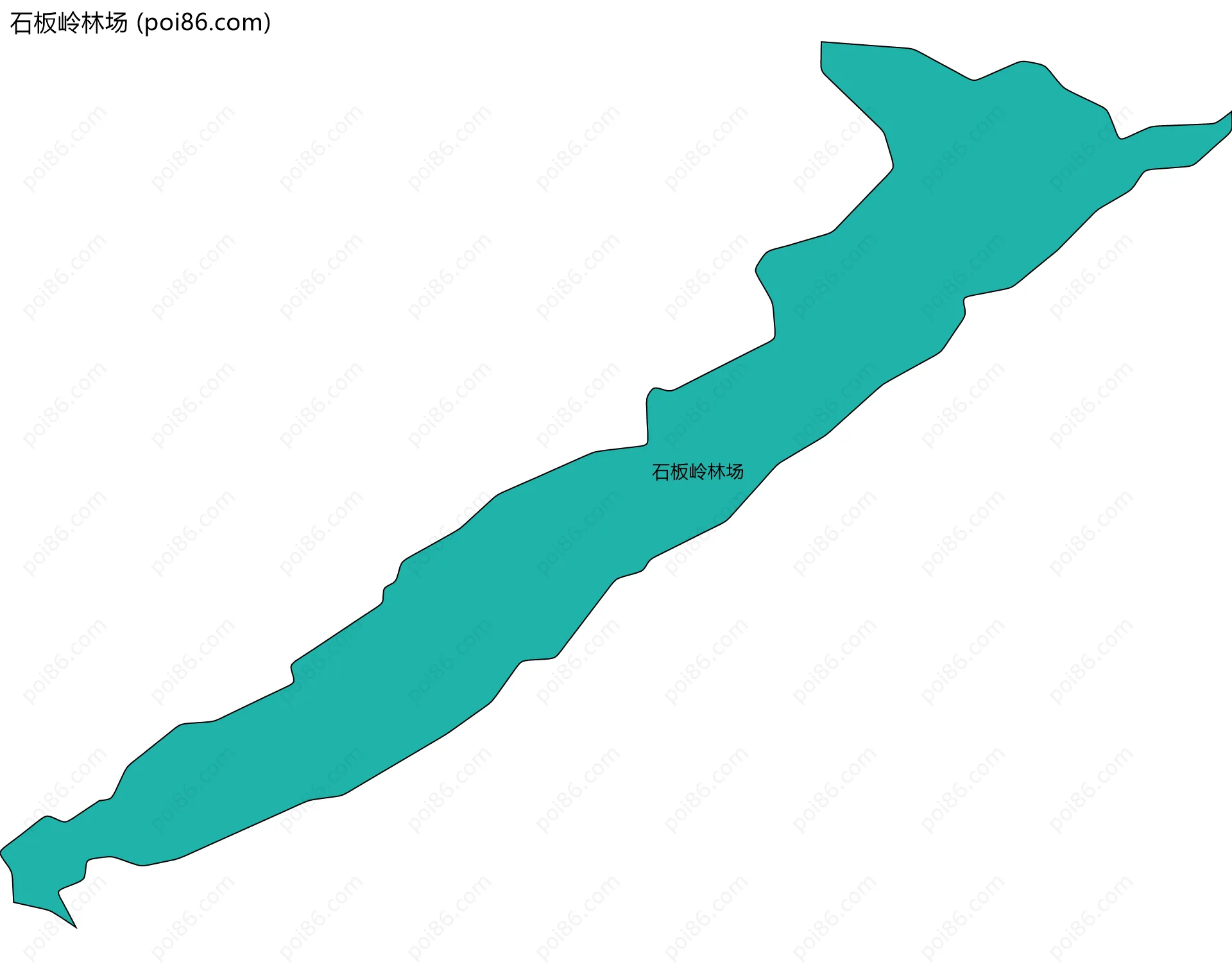 石板岭林场边界地图