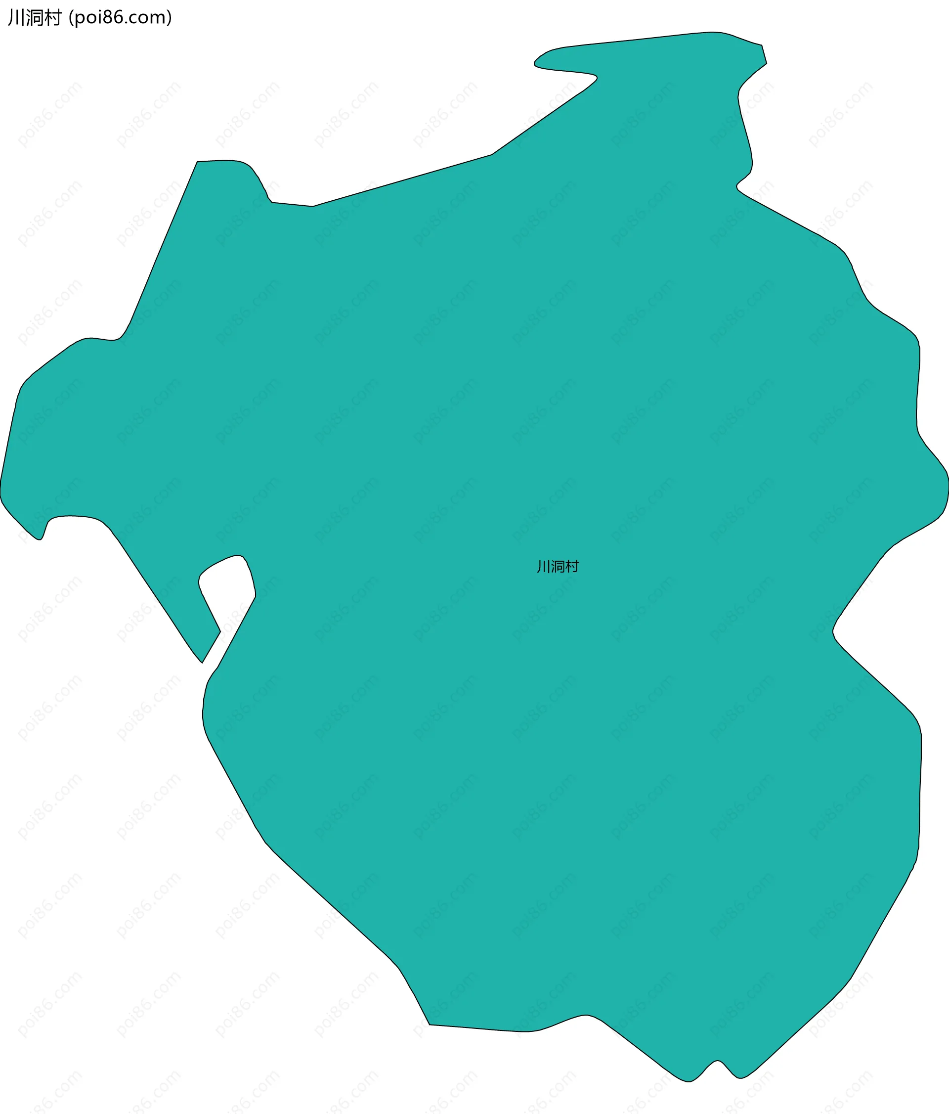 川洞村边界地图