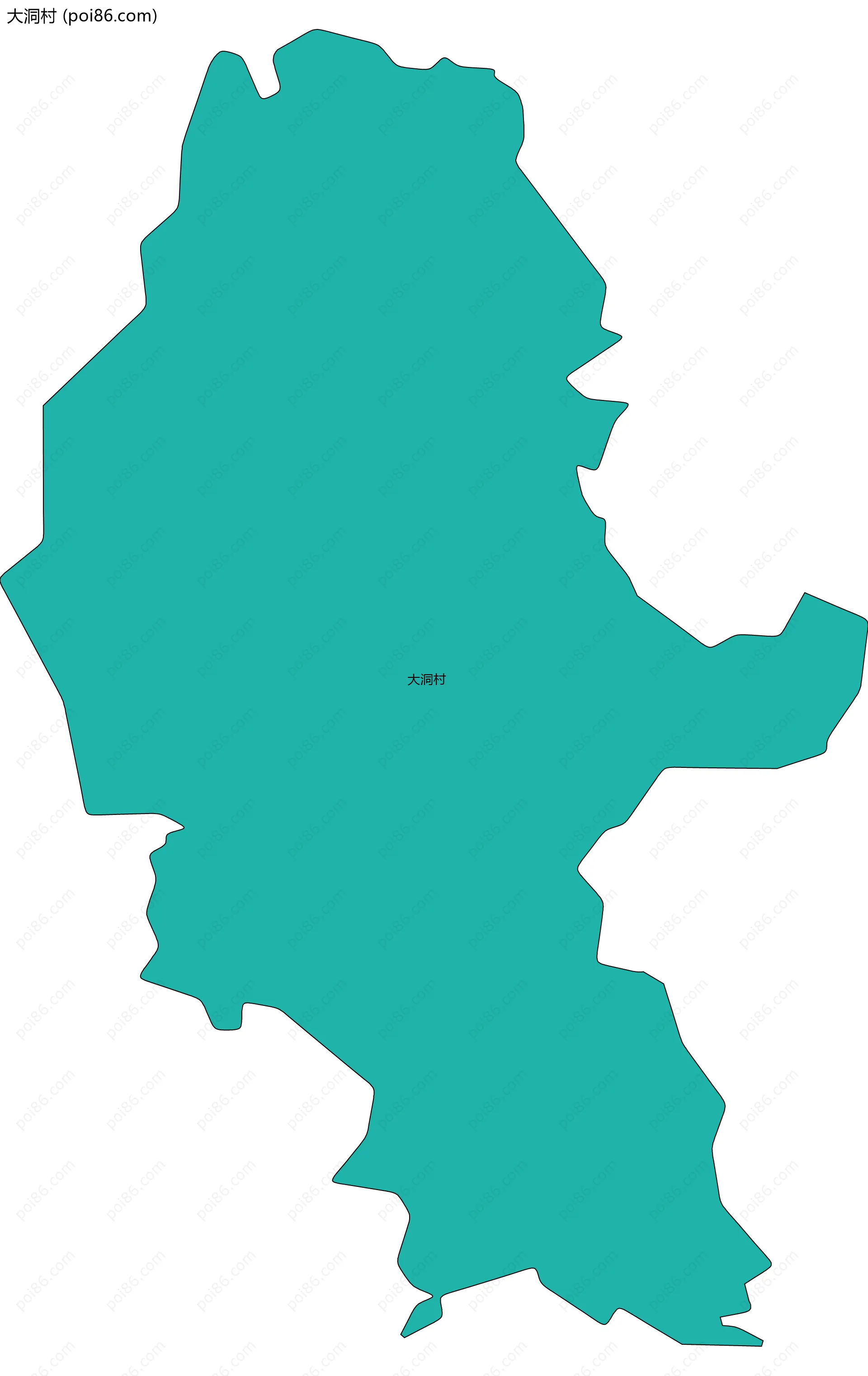 大洞村边界地图