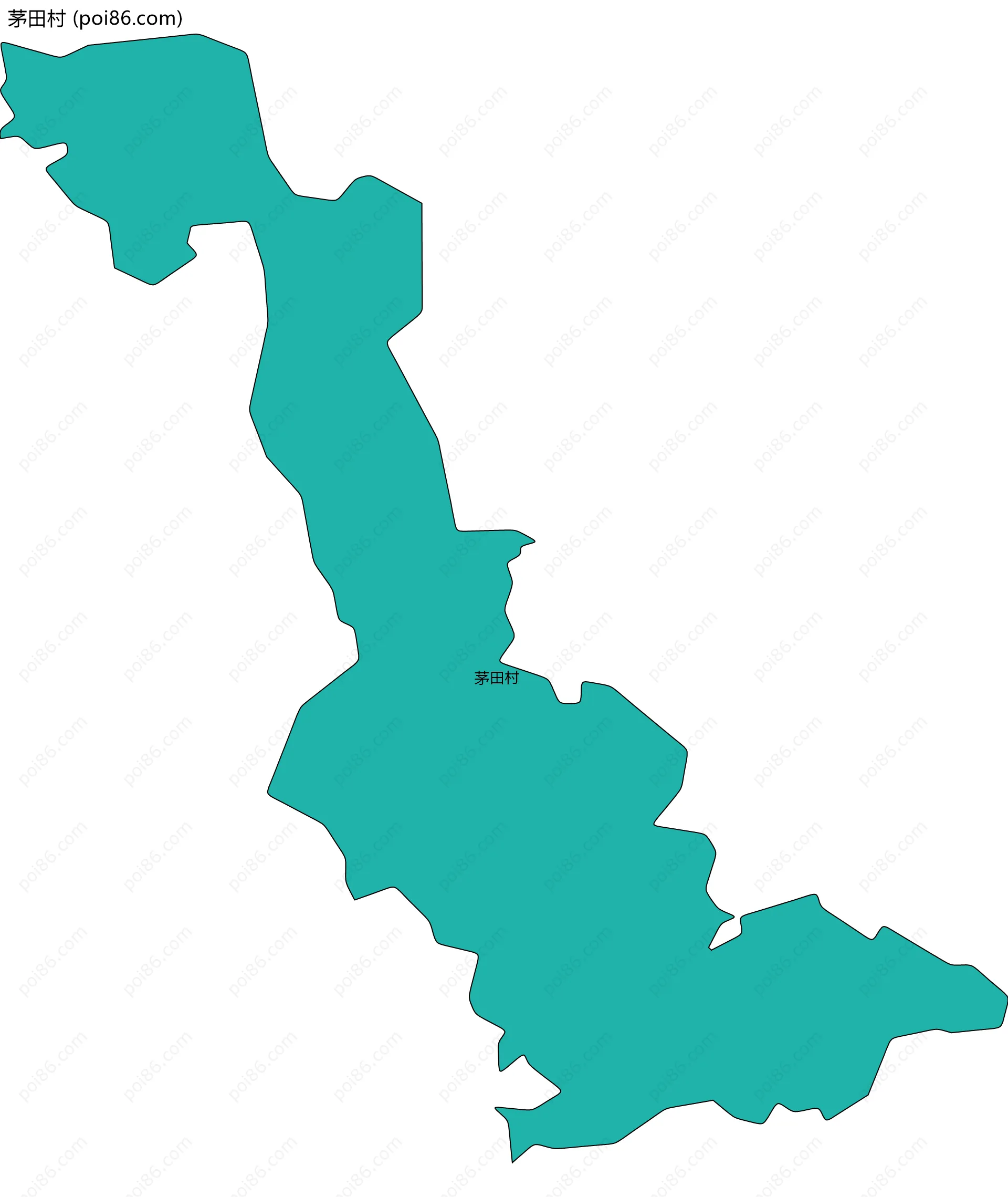 茅田村边界地图
