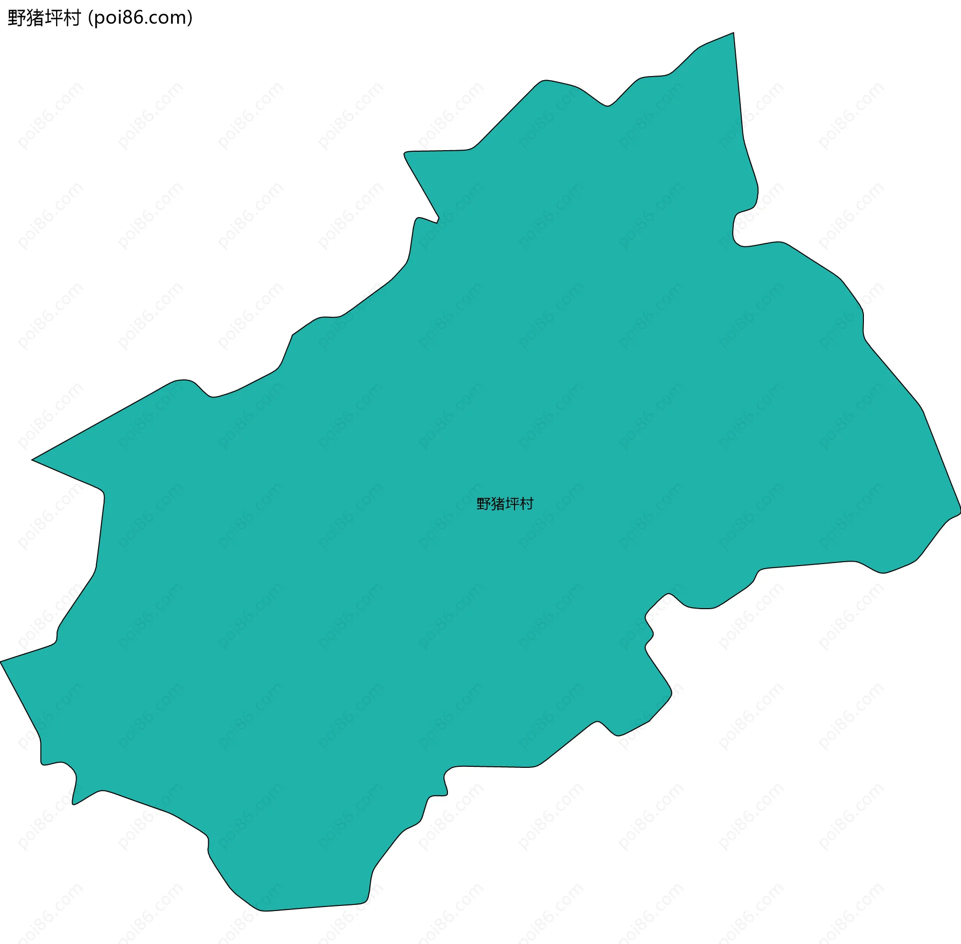 野猪坪村边界地图