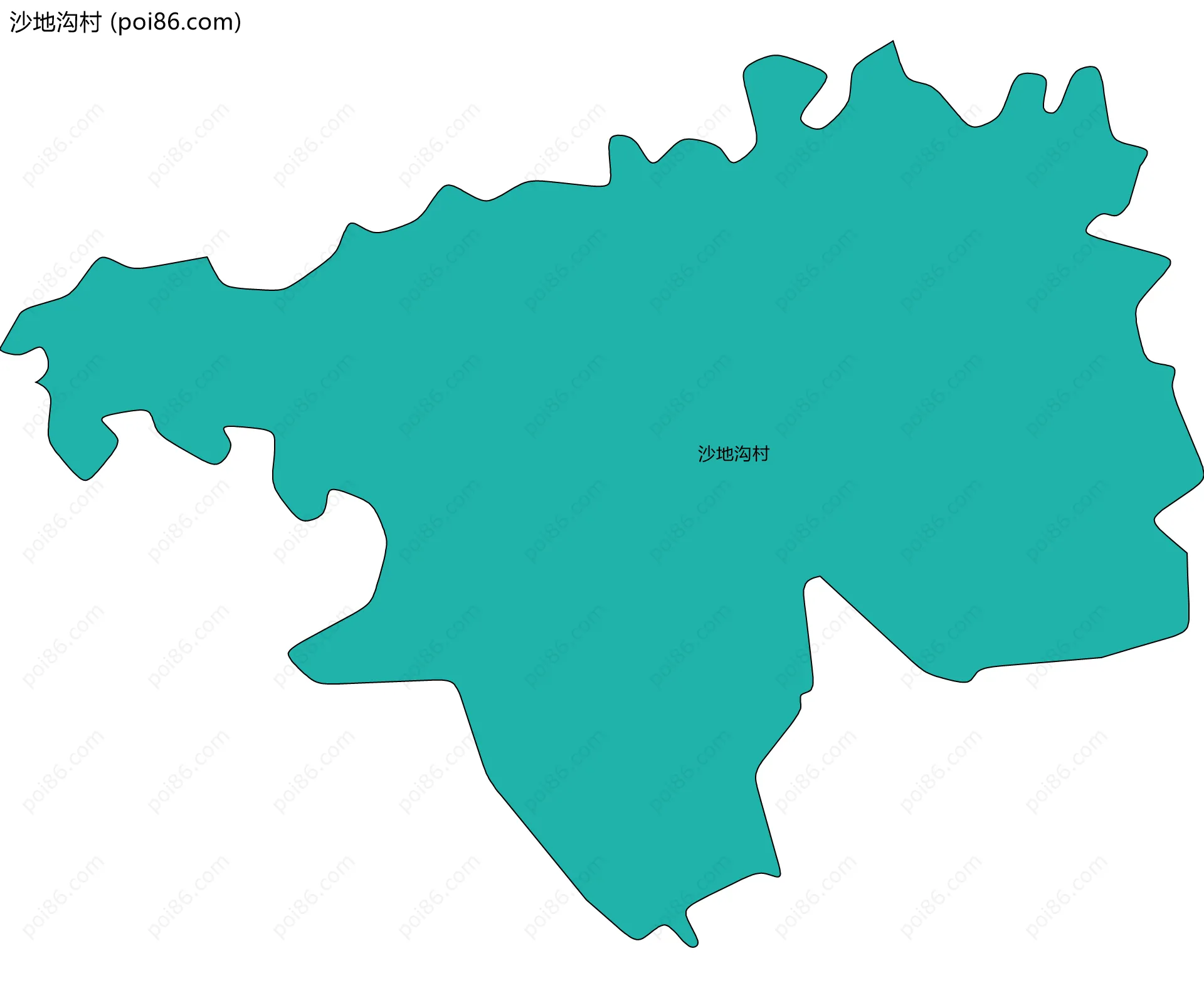 沙地沟村边界地图