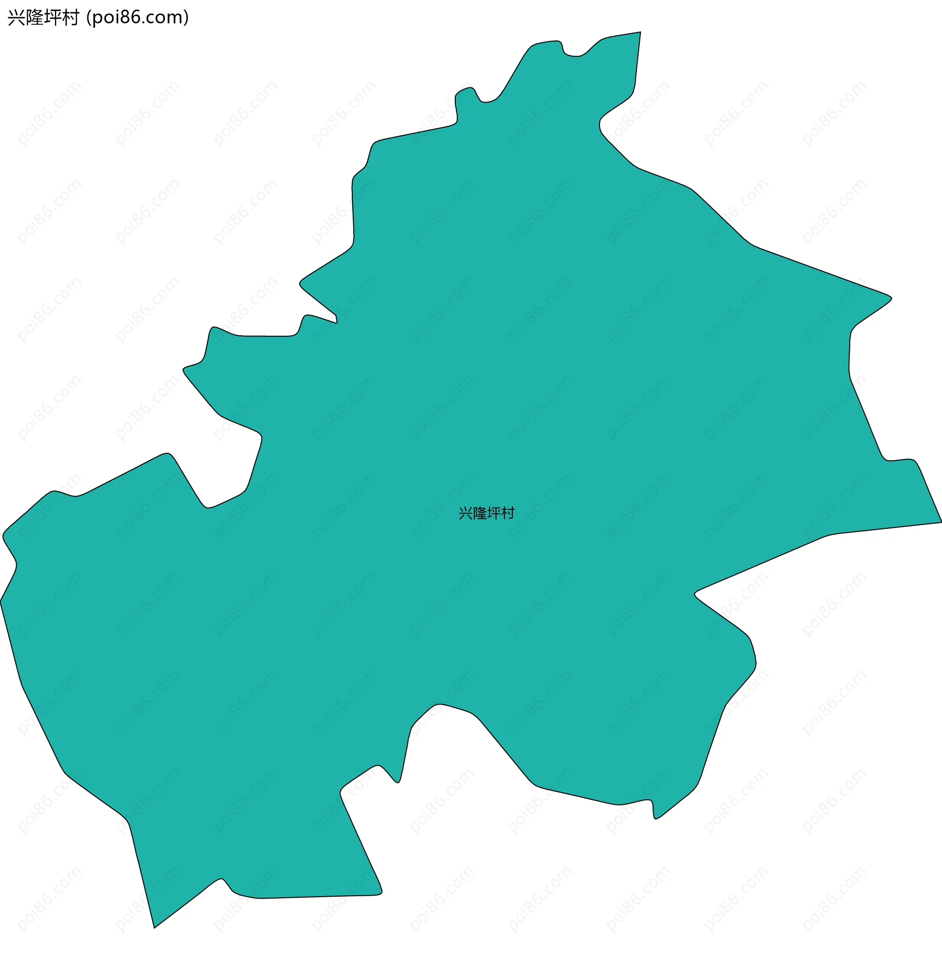 兴隆坪村边界地图