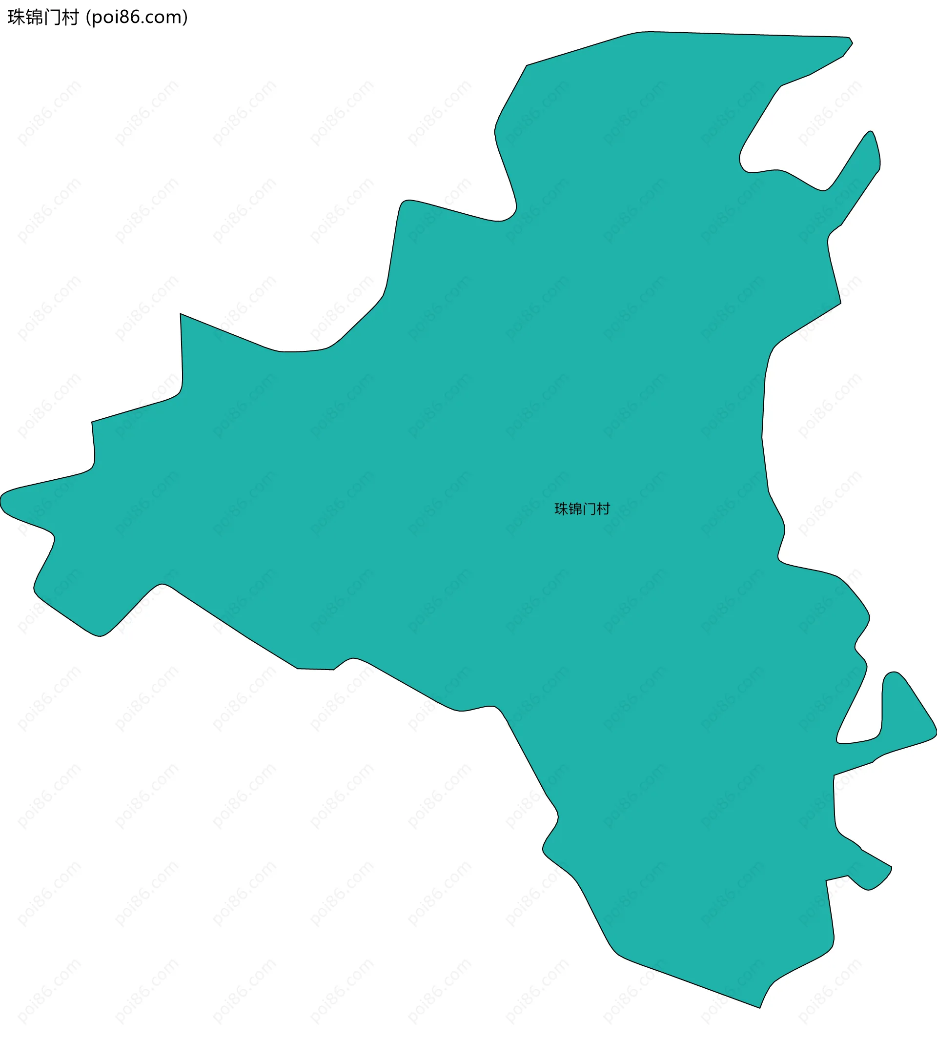 珠锦门村边界地图
