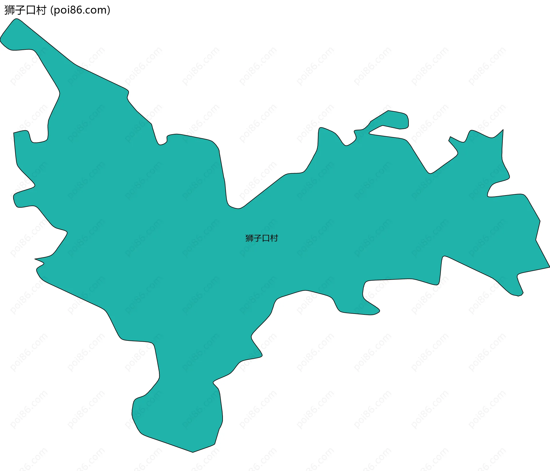 狮子口村边界地图