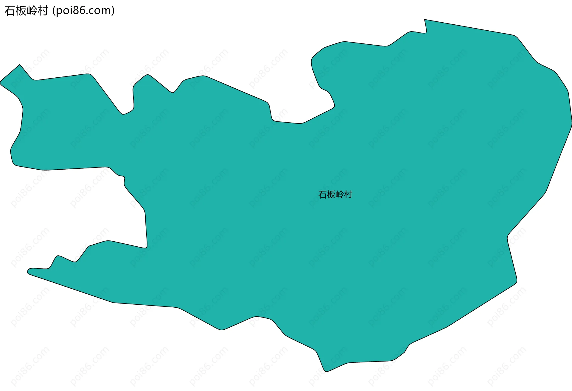 石板岭村边界地图
