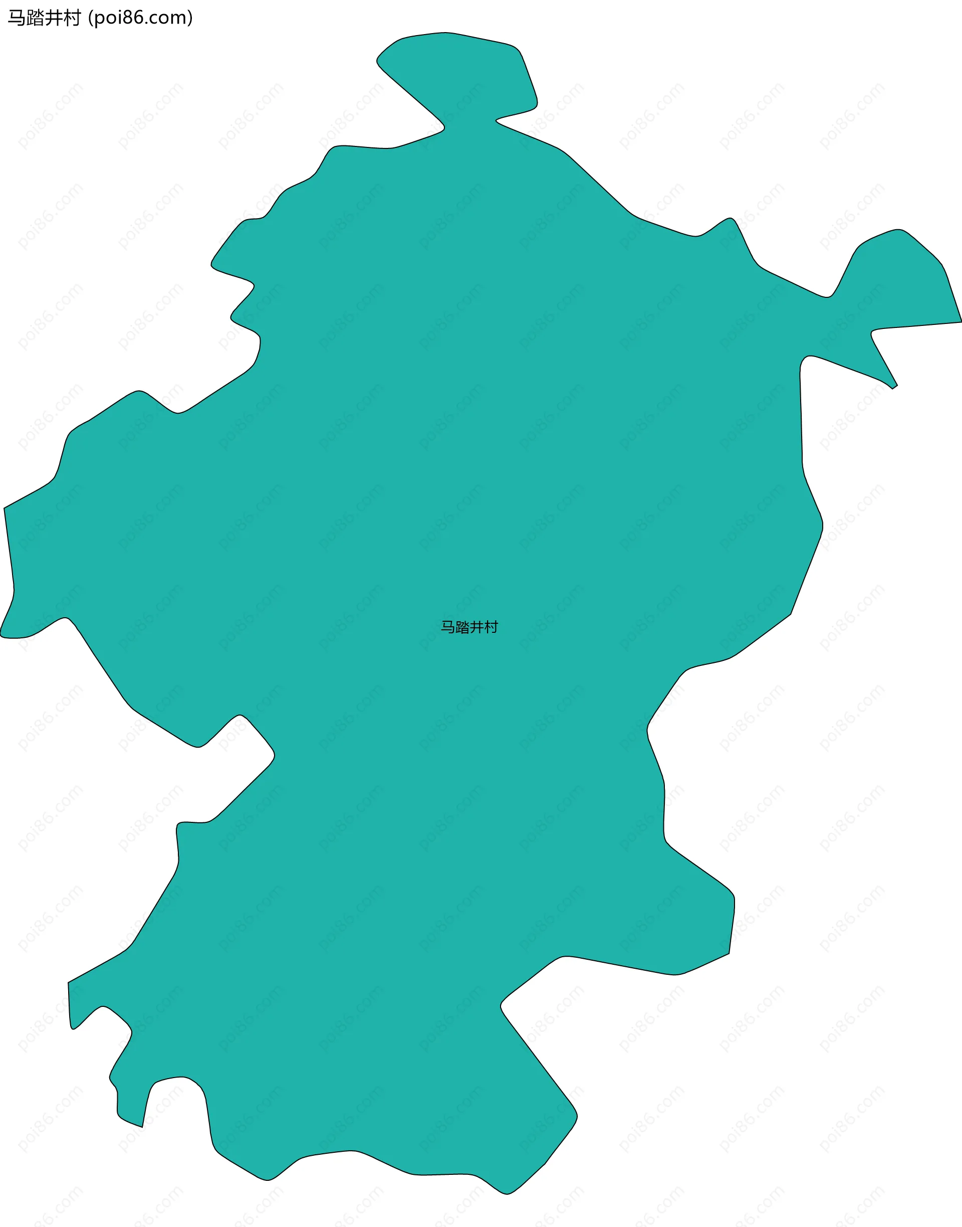 马踏井村边界地图