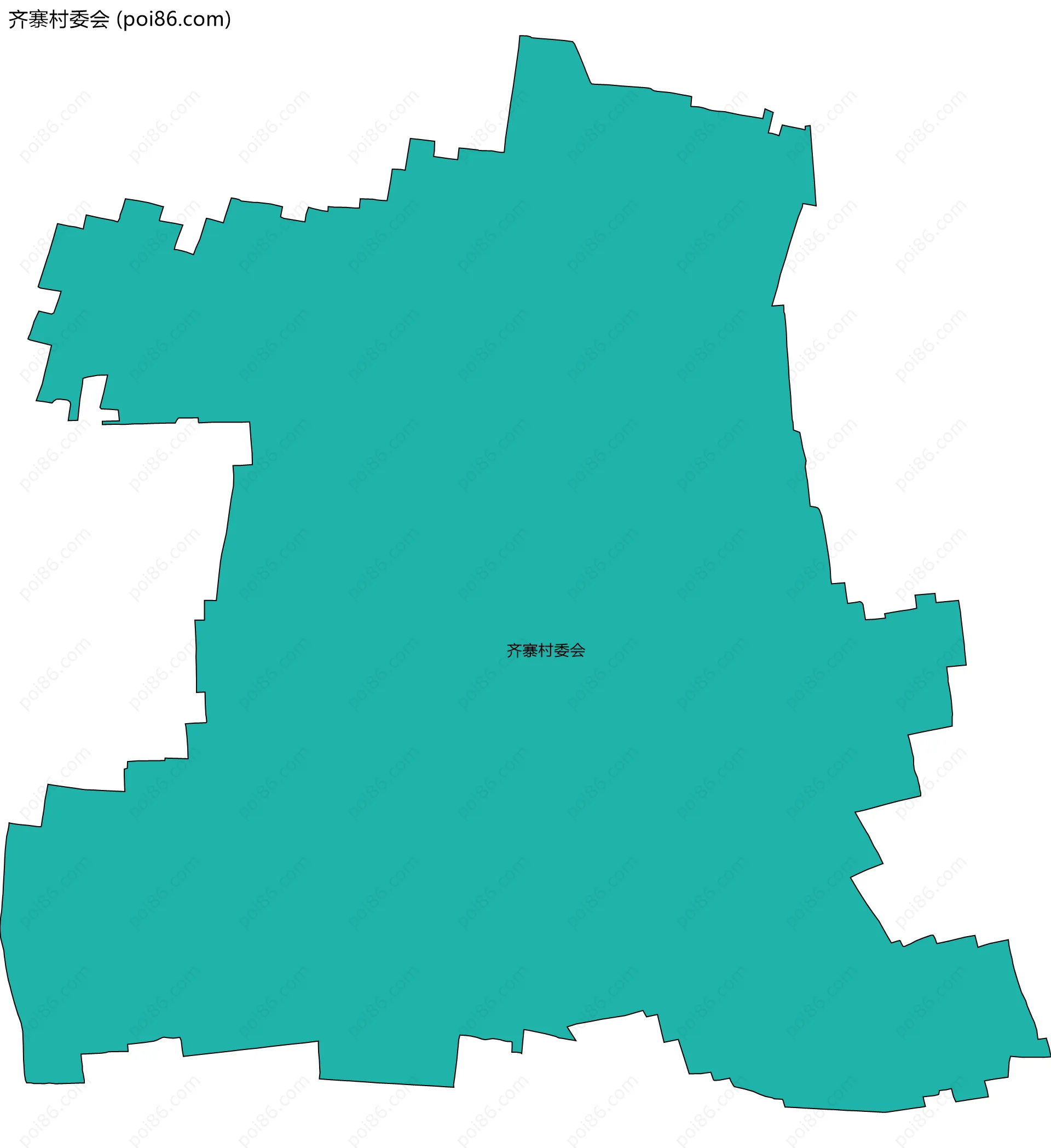 齐寨村委会边界地图
