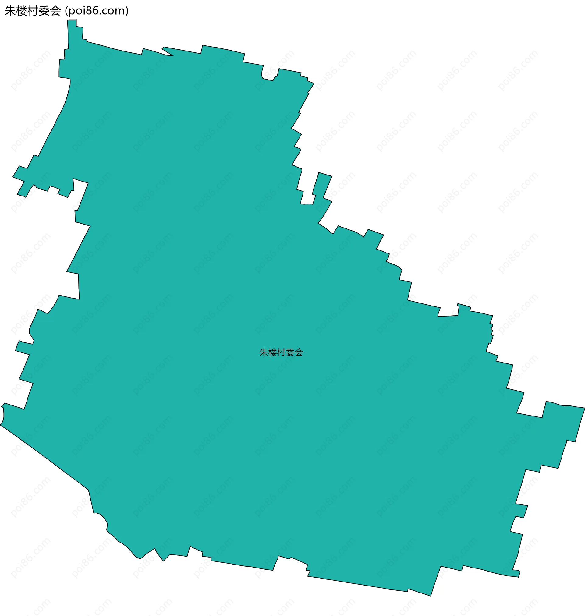 朱楼村委会边界地图