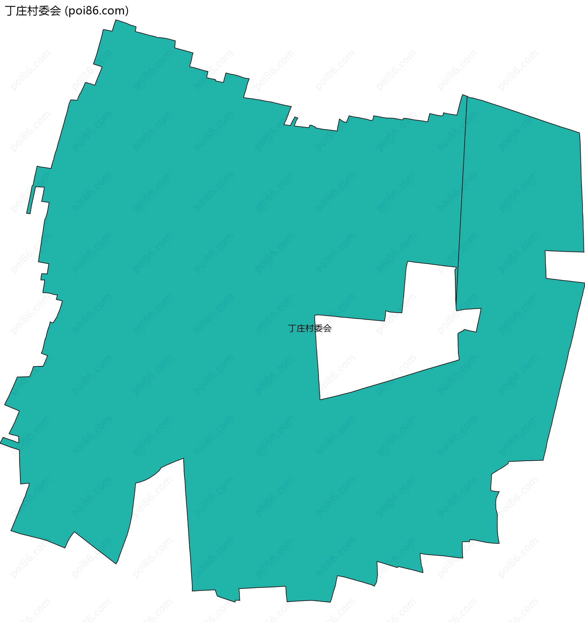 丁庄村委会边界地图