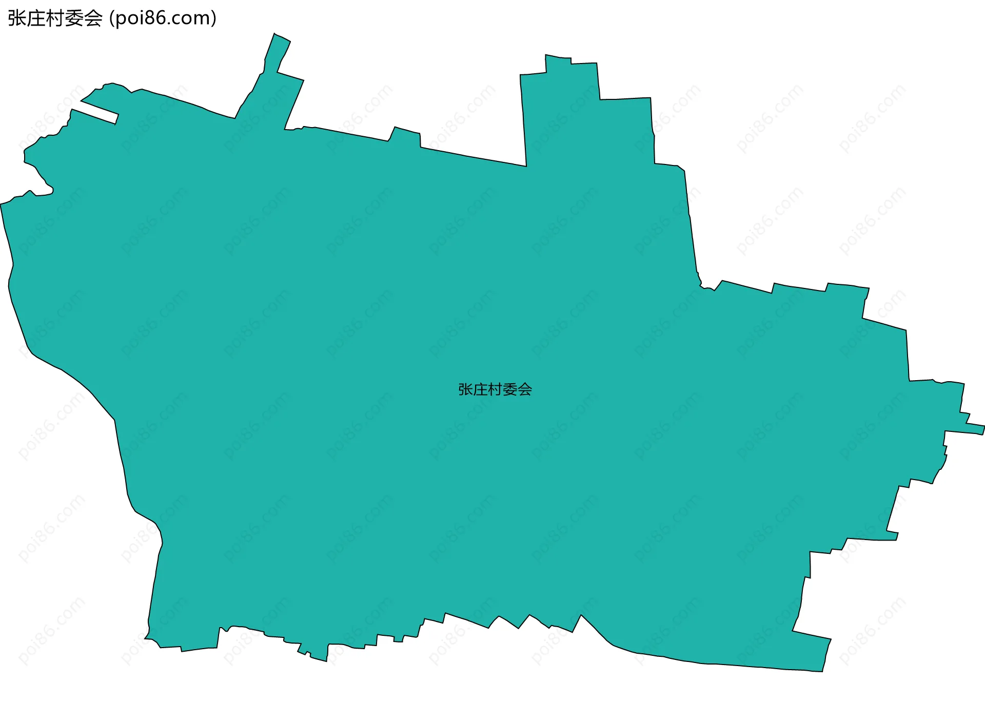 张庄村委会边界地图