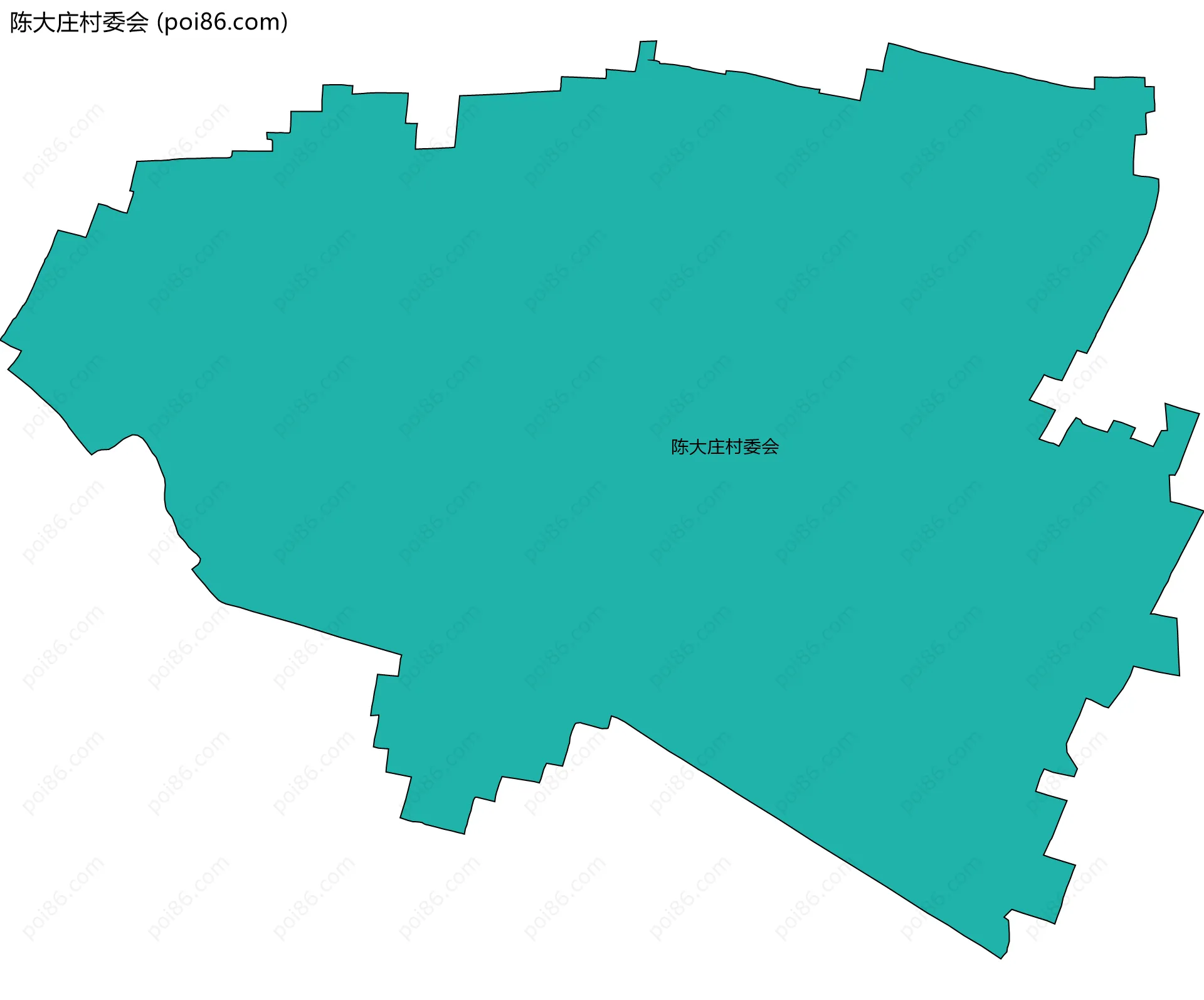 陈大庄村委会边界地图
