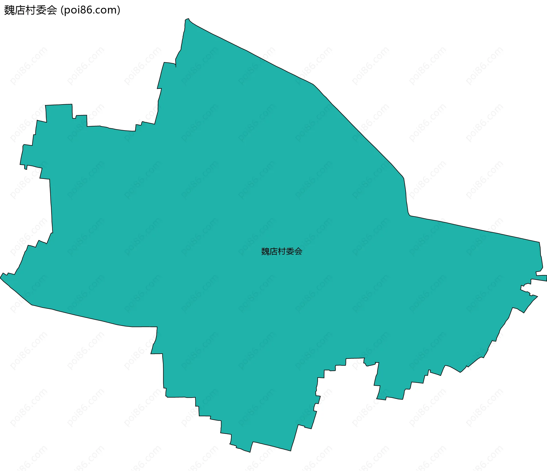 魏店村委会边界地图