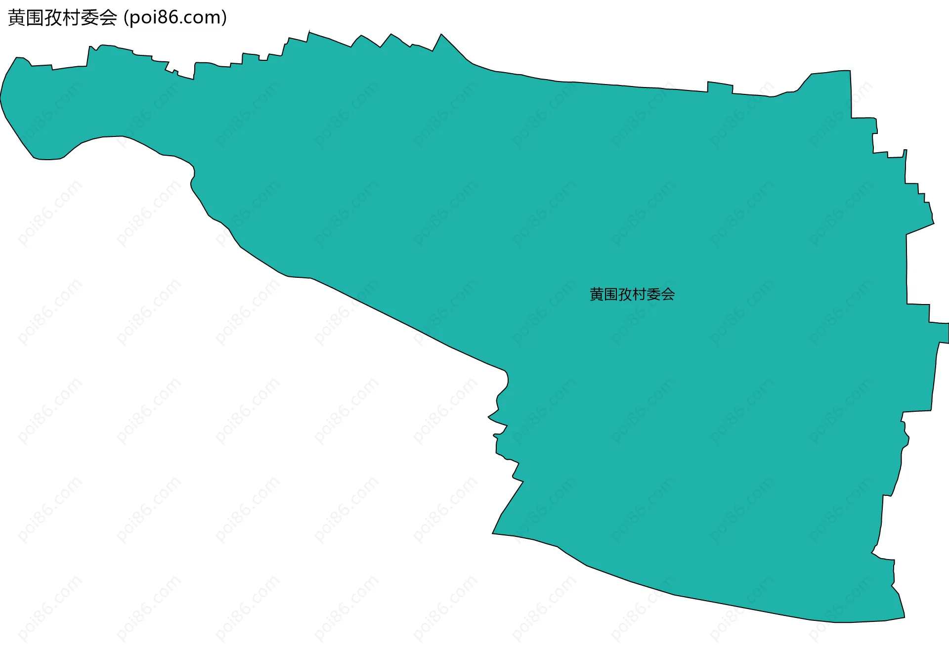 黄围孜村委会边界地图