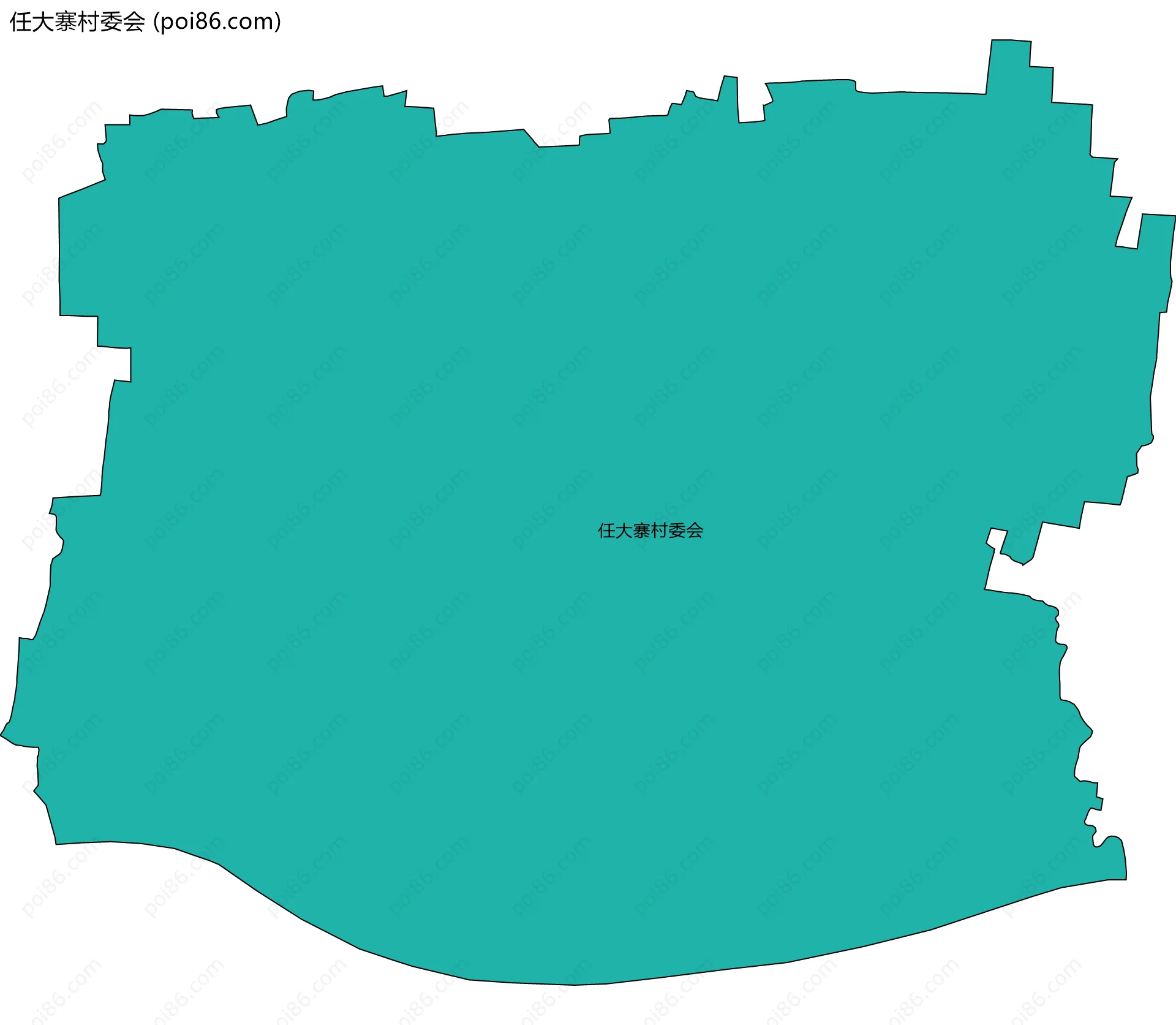 任大寨村委会边界地图