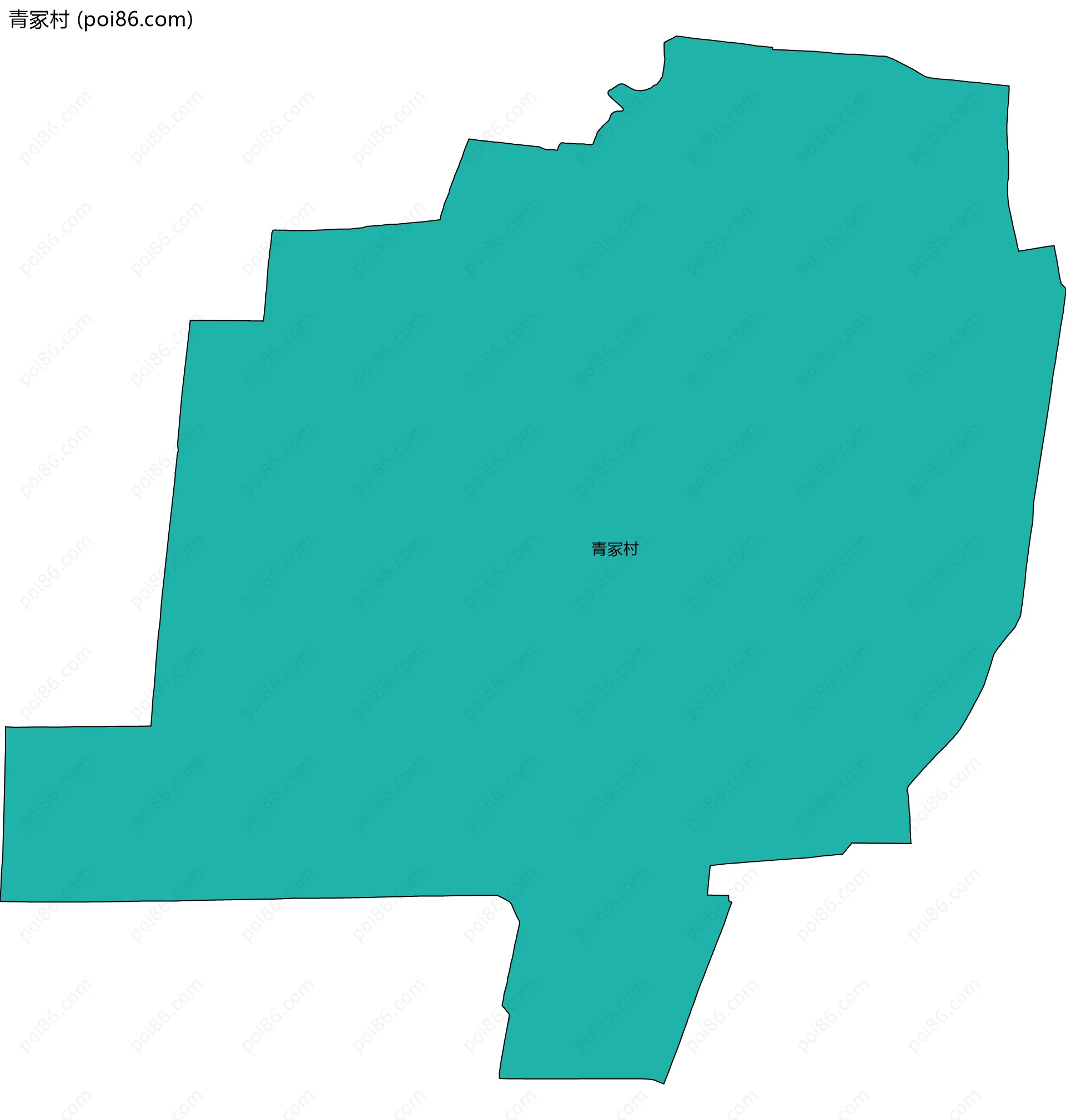 青冢村边界地图