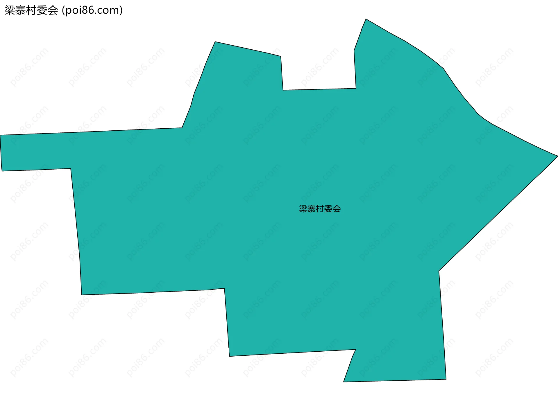 梁寨村委会边界地图