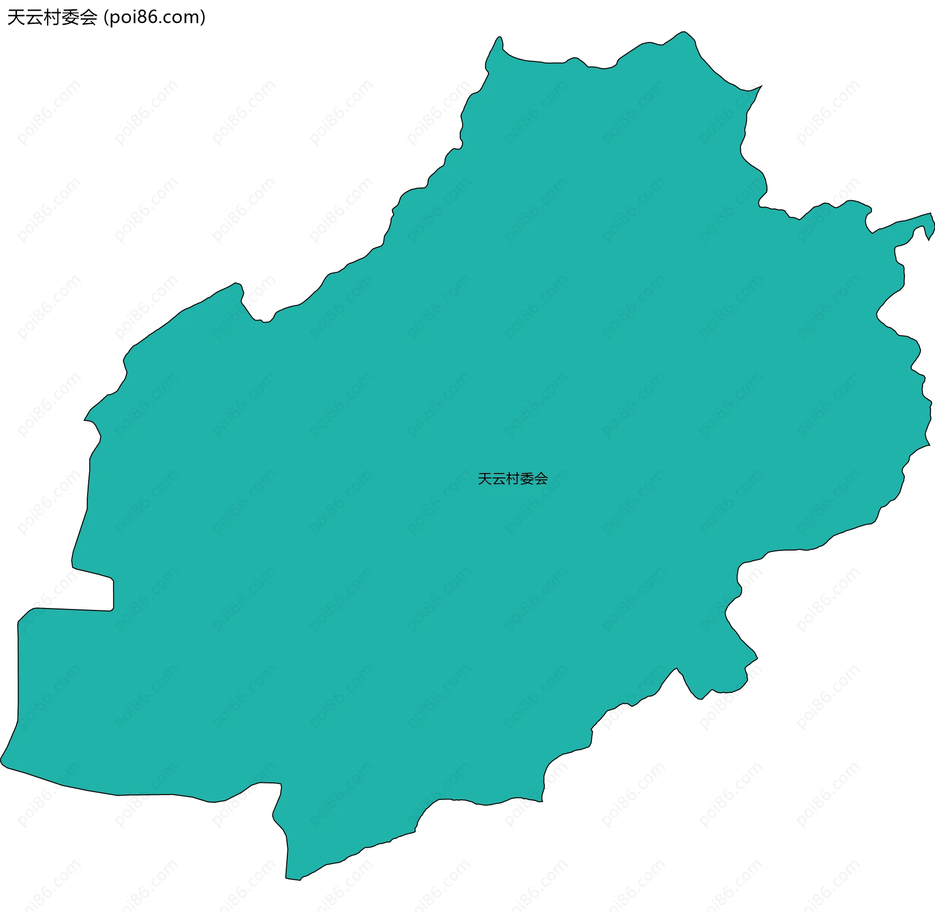 天云村委会边界地图