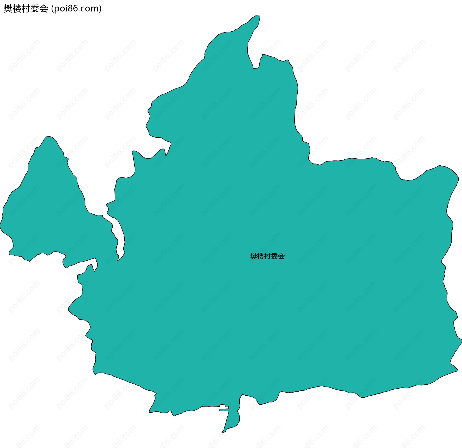 樊楼村委会边界地图