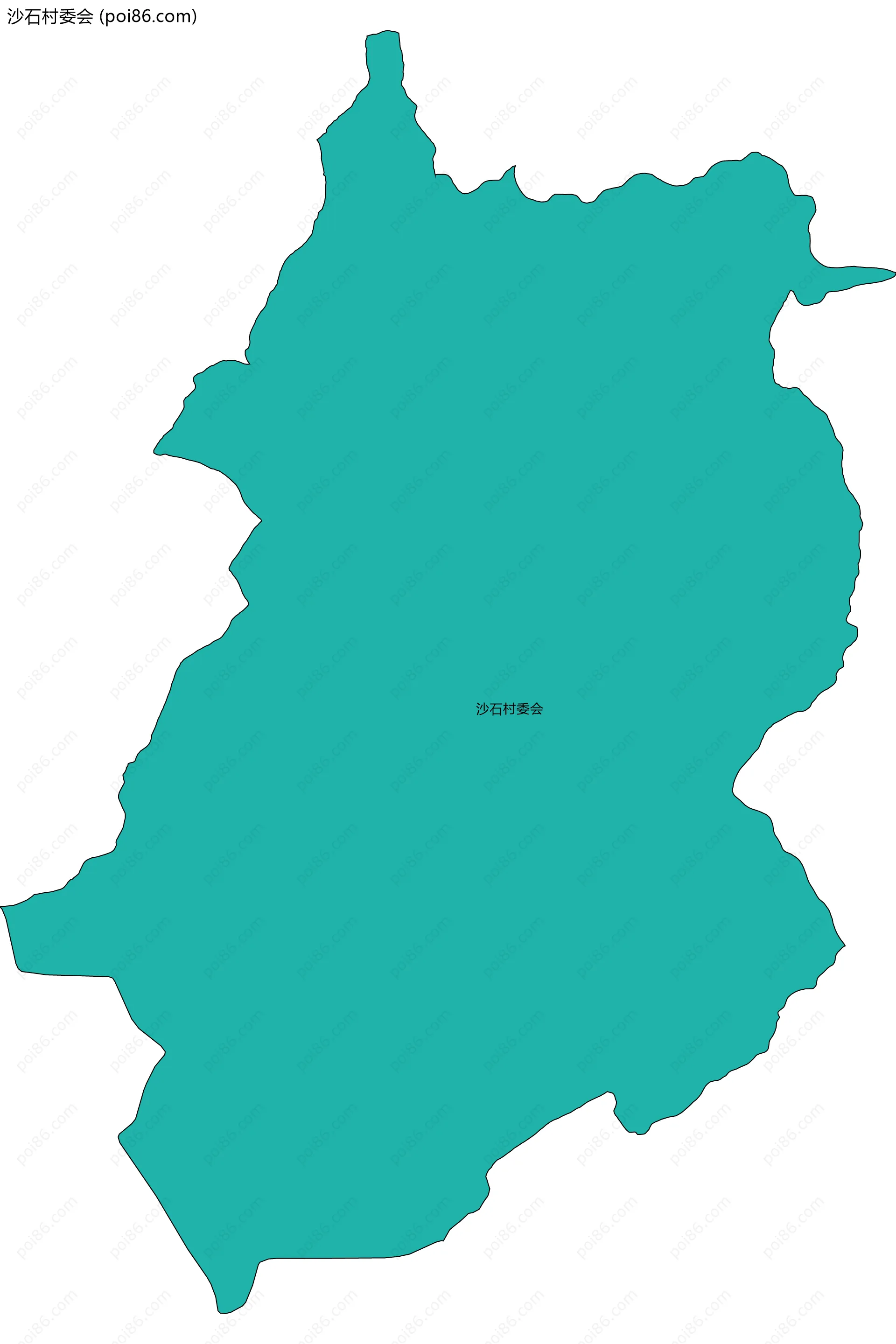 沙石村委会边界地图