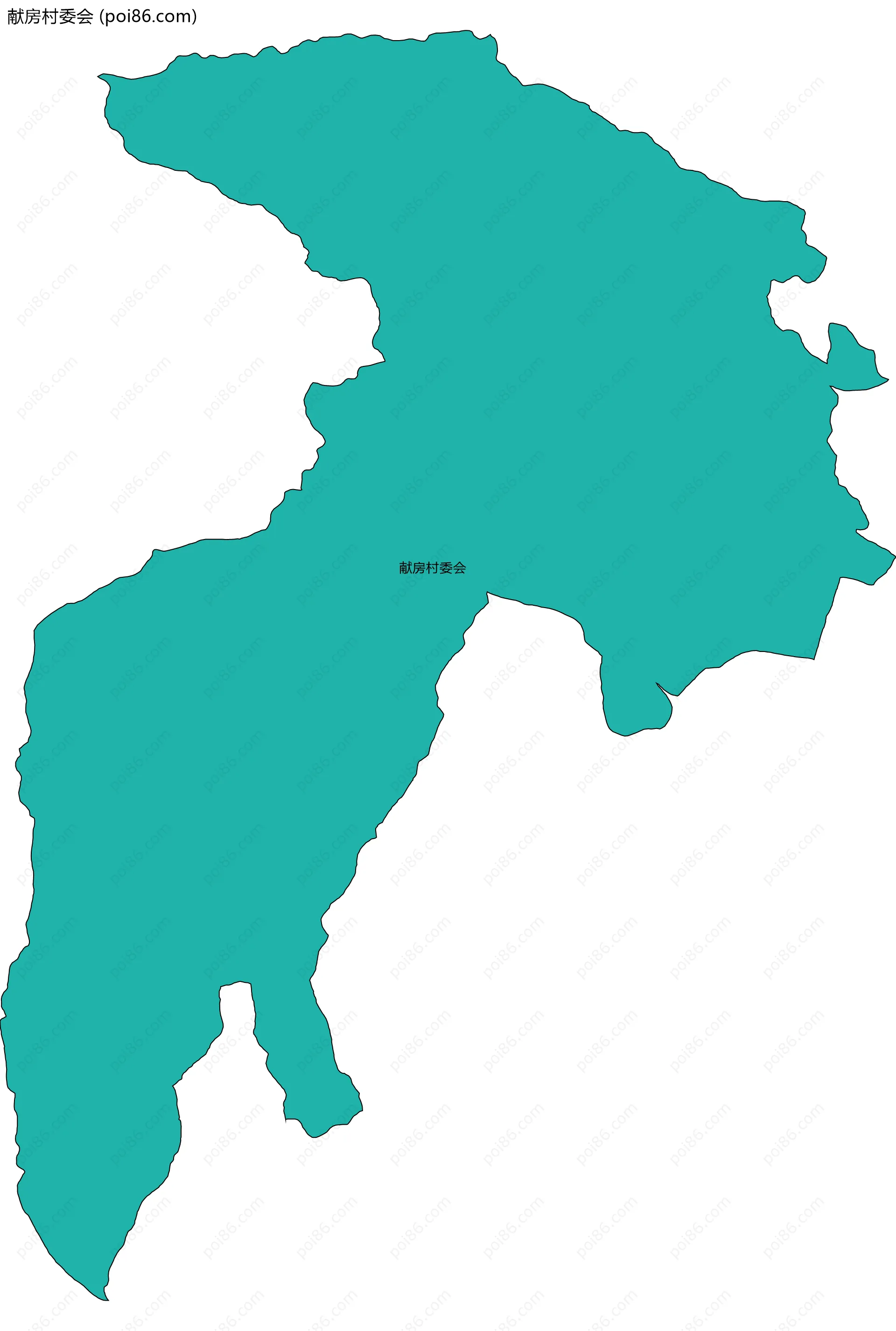 献房村委会边界地图