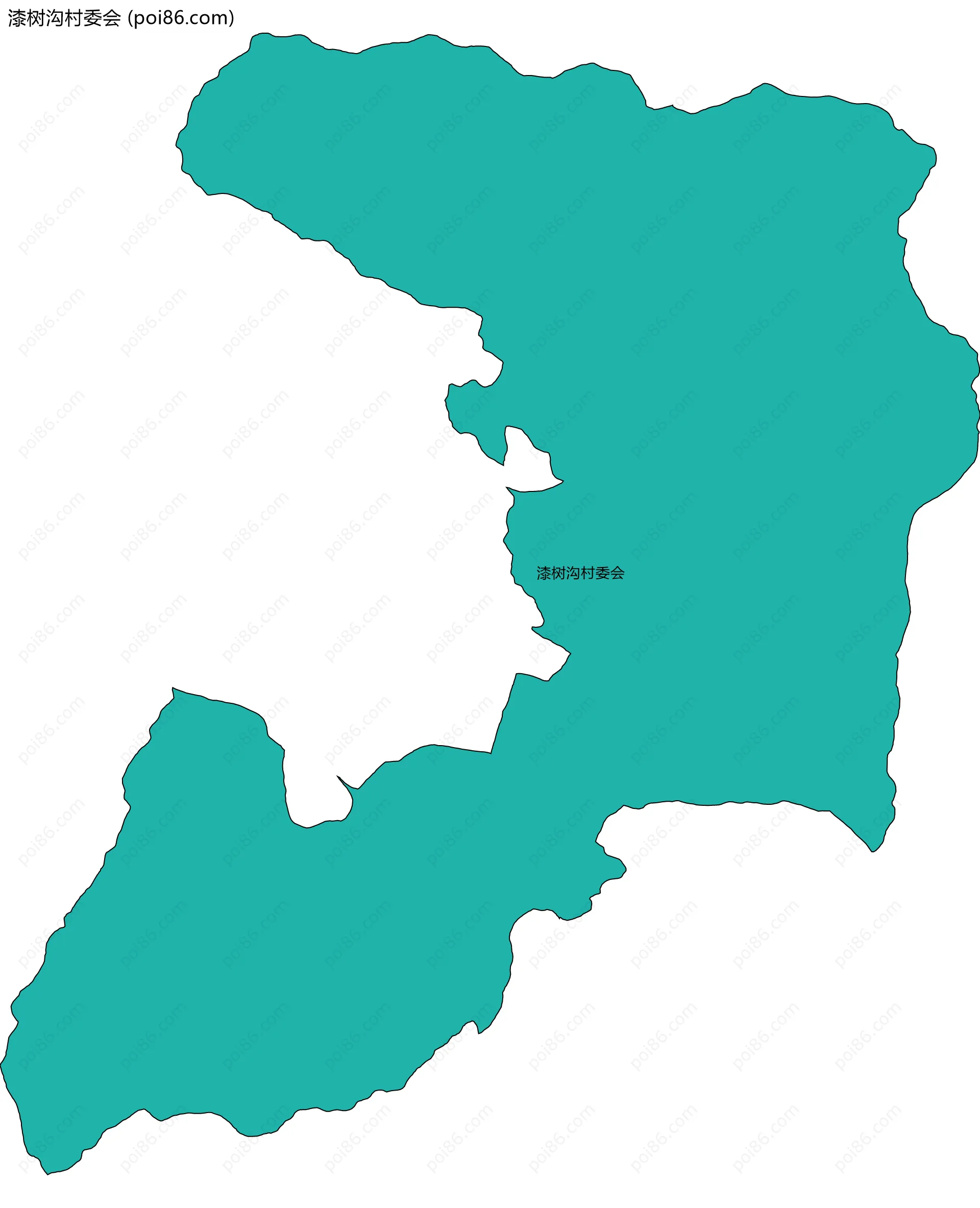 漆树沟村委会边界地图