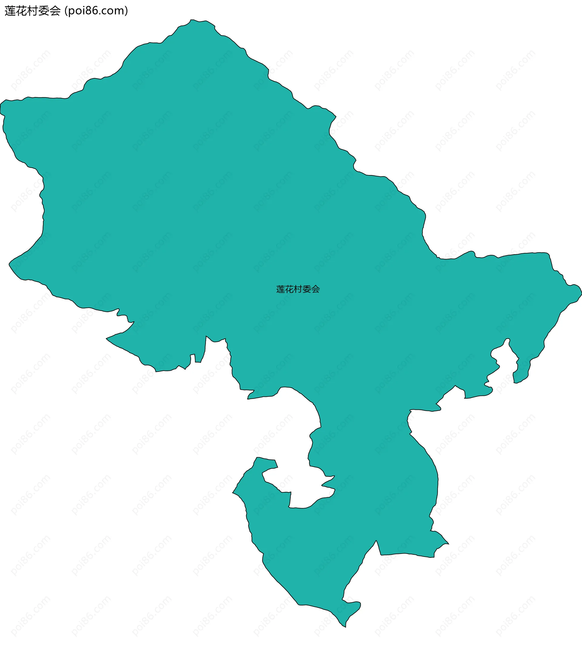 莲花村委会边界地图
