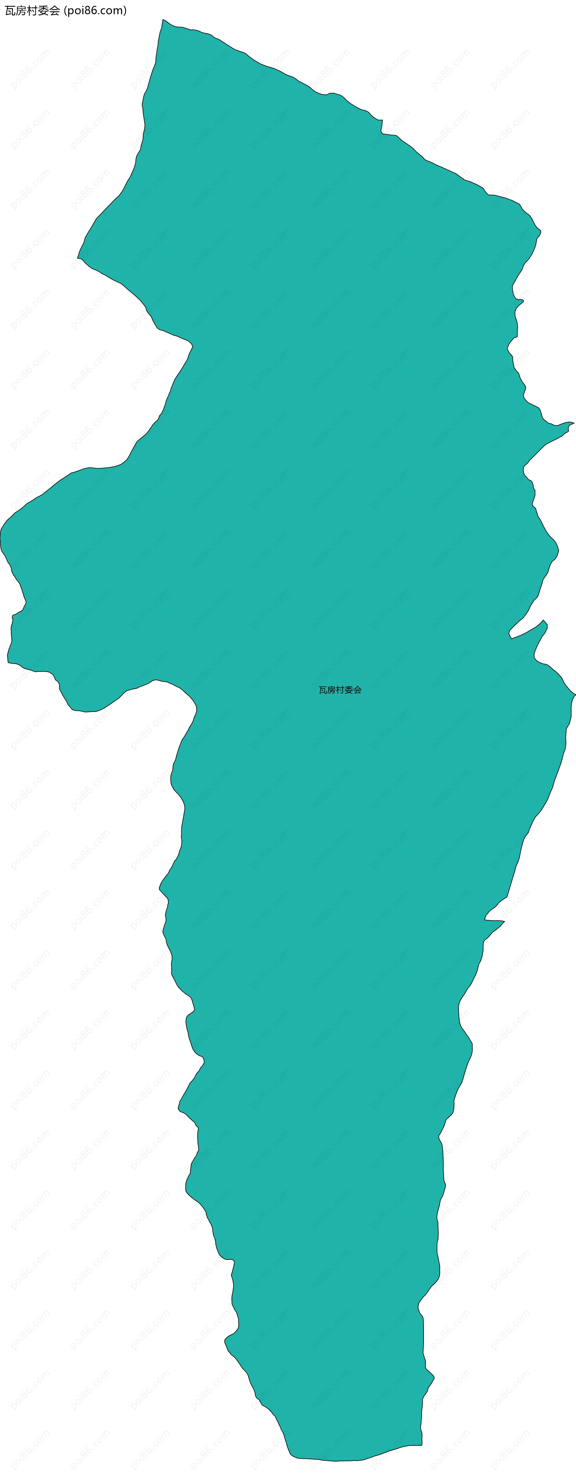 瓦房村委会边界地图