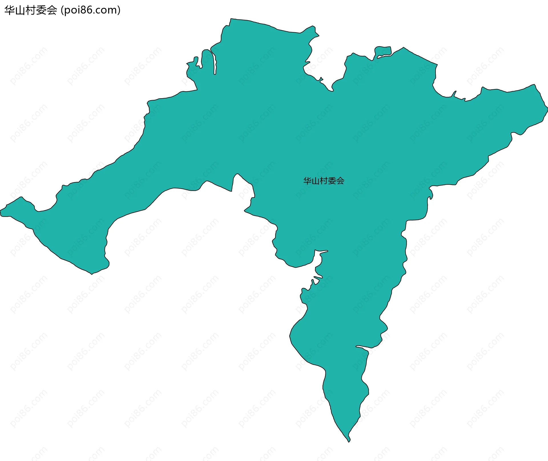 华山村委会边界地图