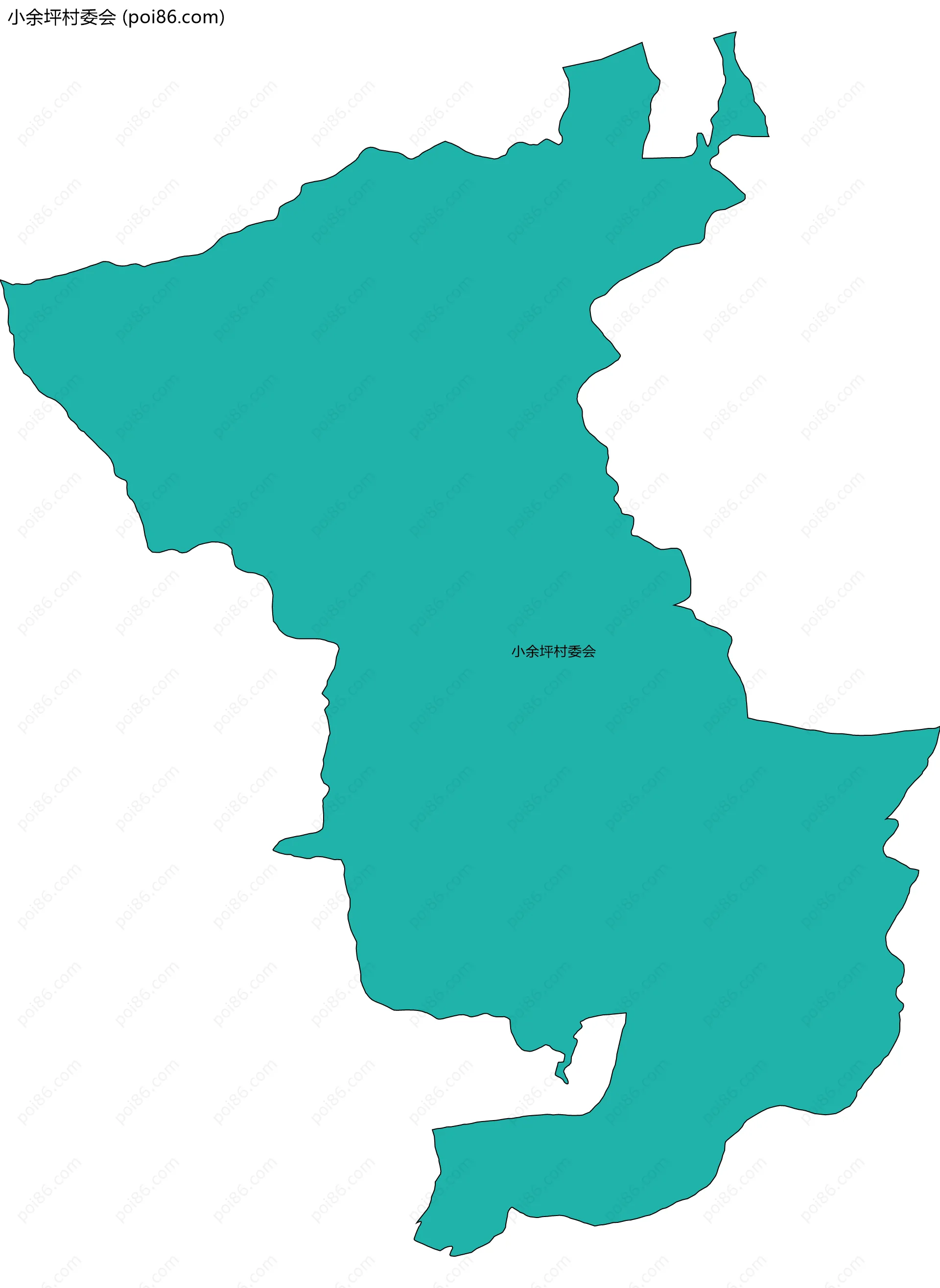 小余坪村委会边界地图