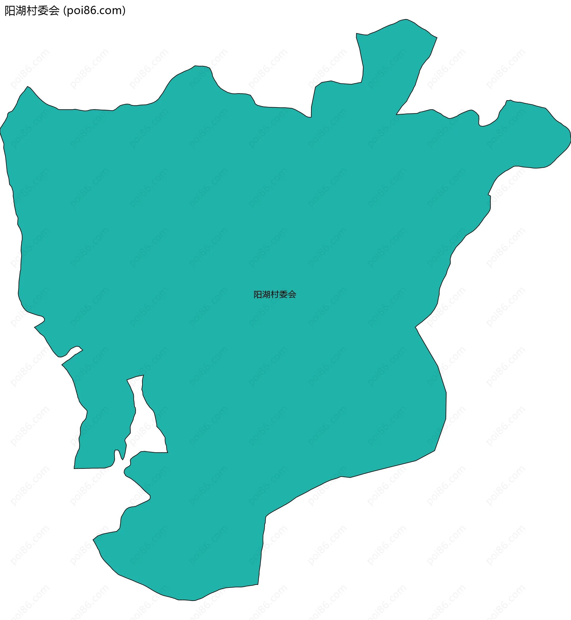 阳湖村委会边界地图