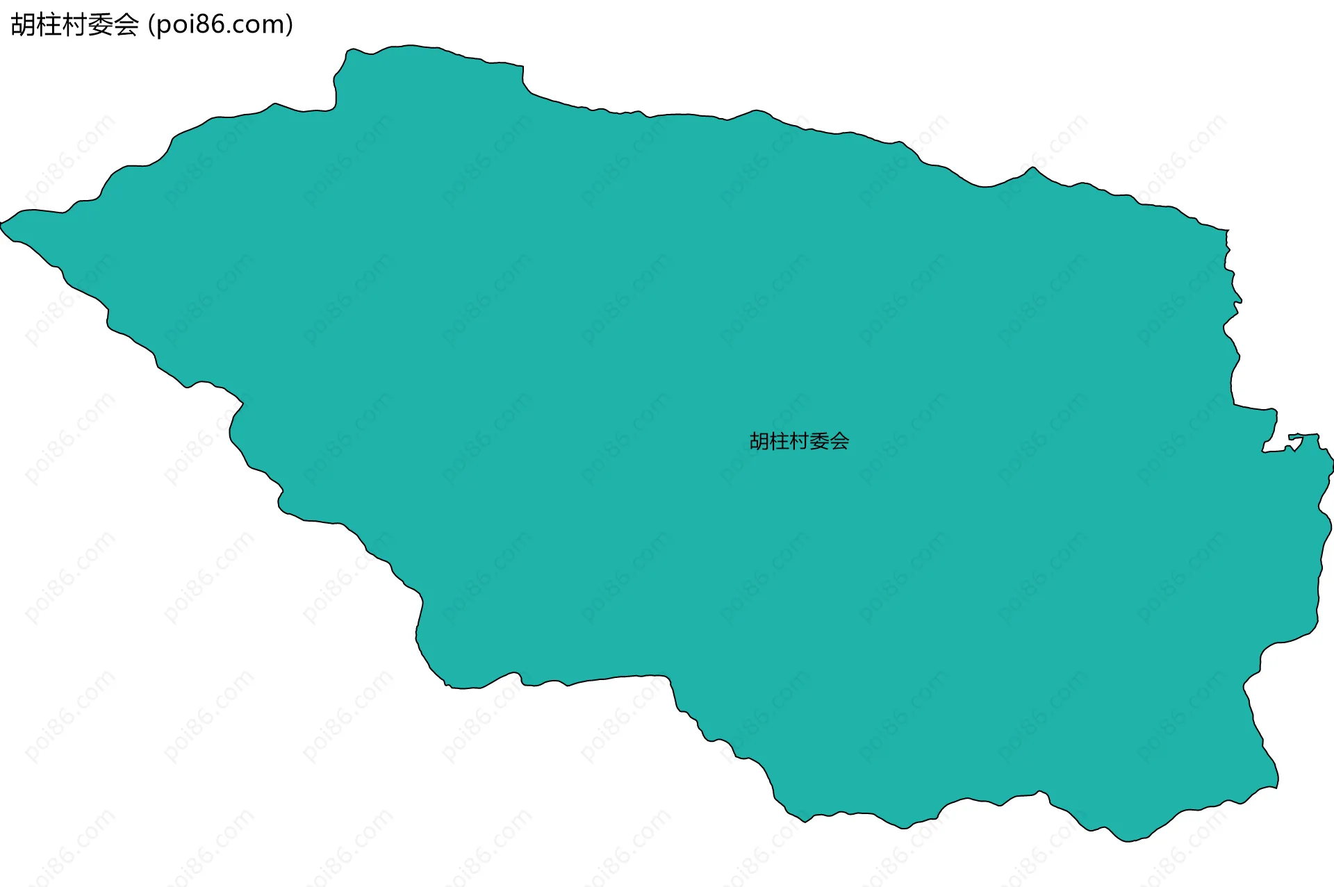 胡柱村委会边界地图