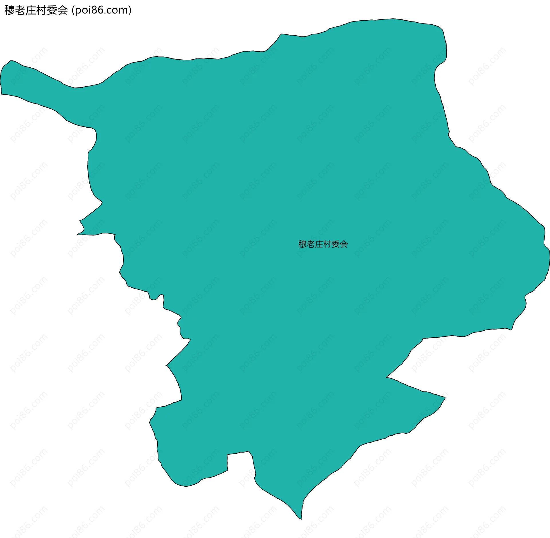 穆老庄村委会边界地图