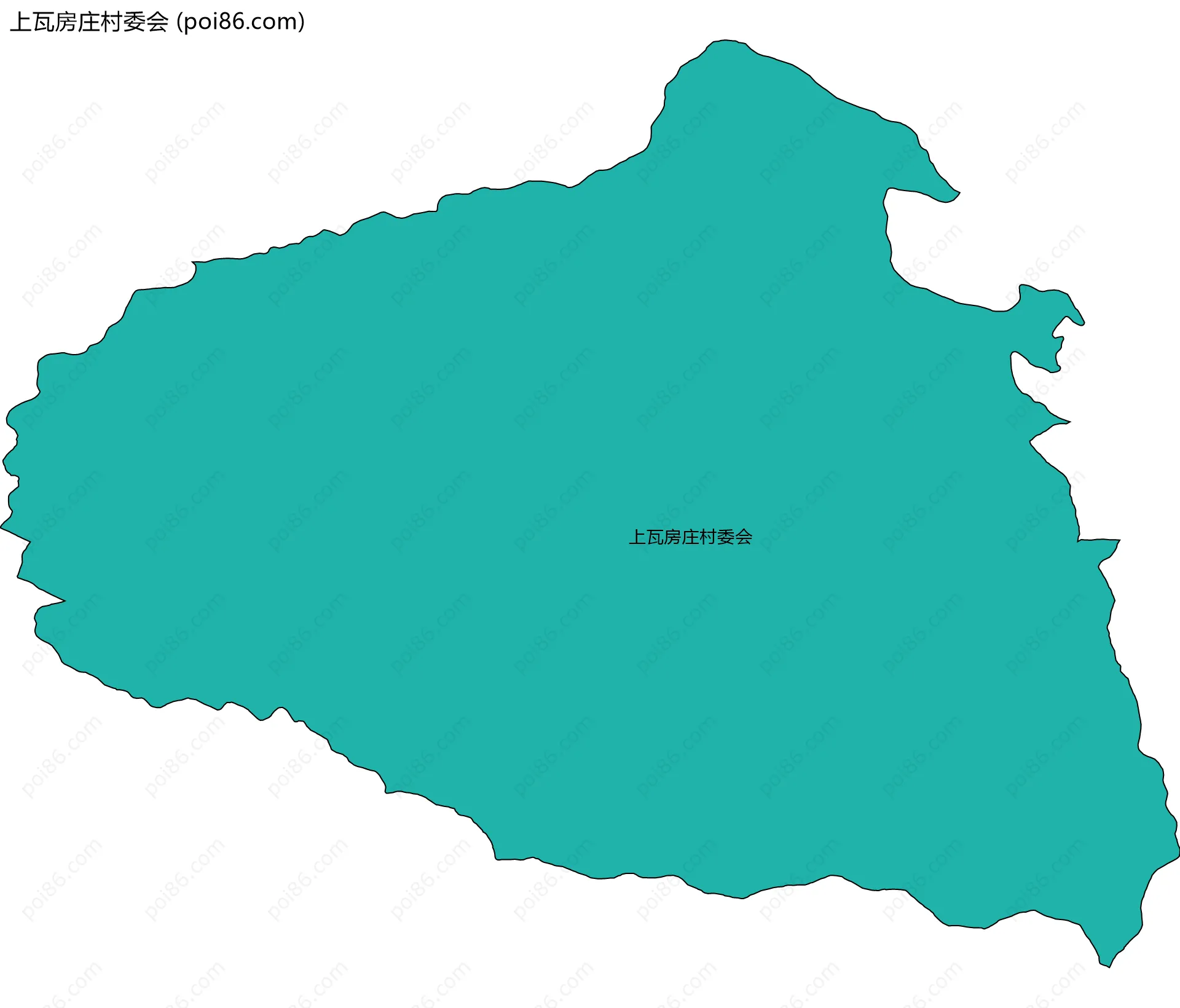 上瓦房庄村委会边界地图