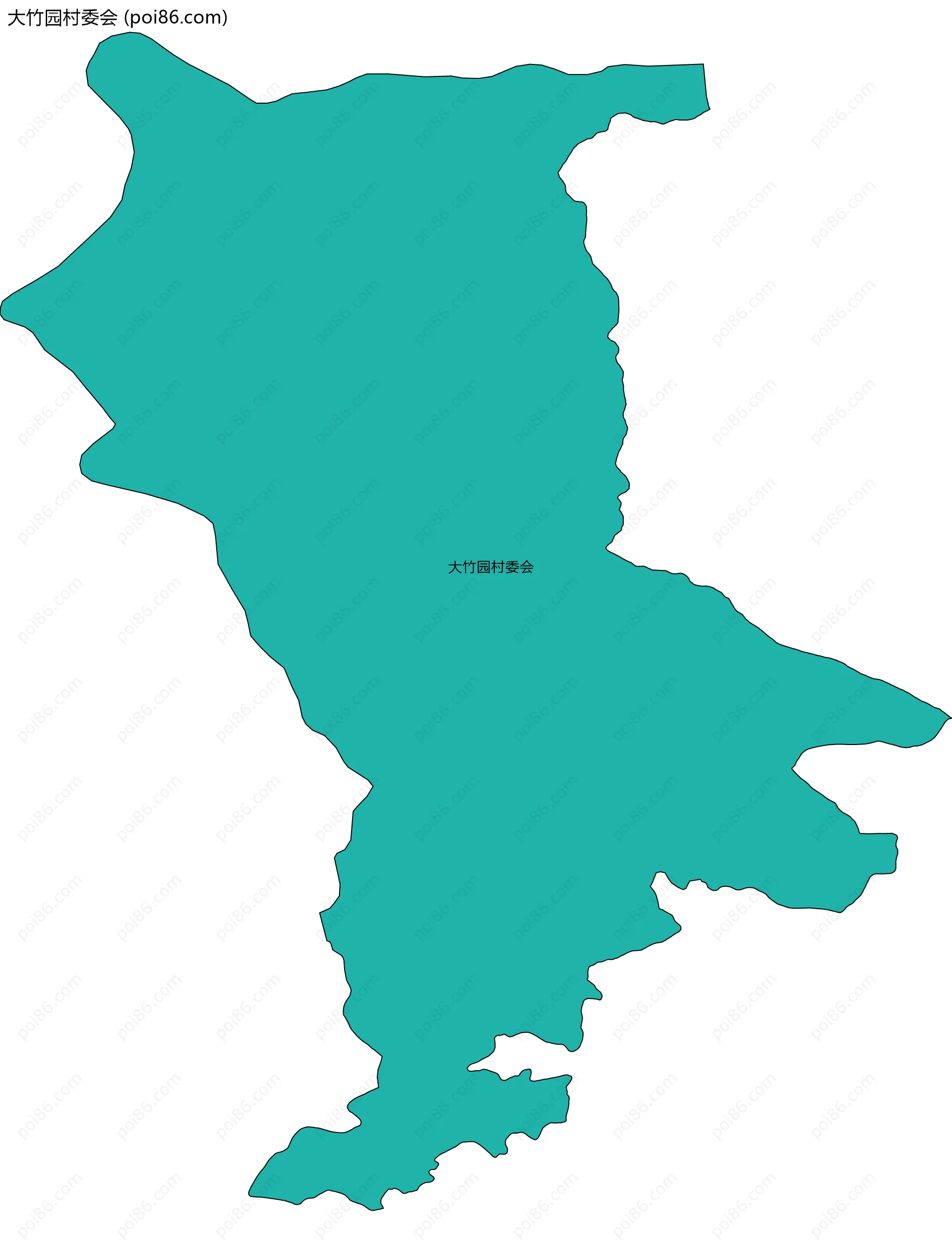 大竹园村委会边界地图