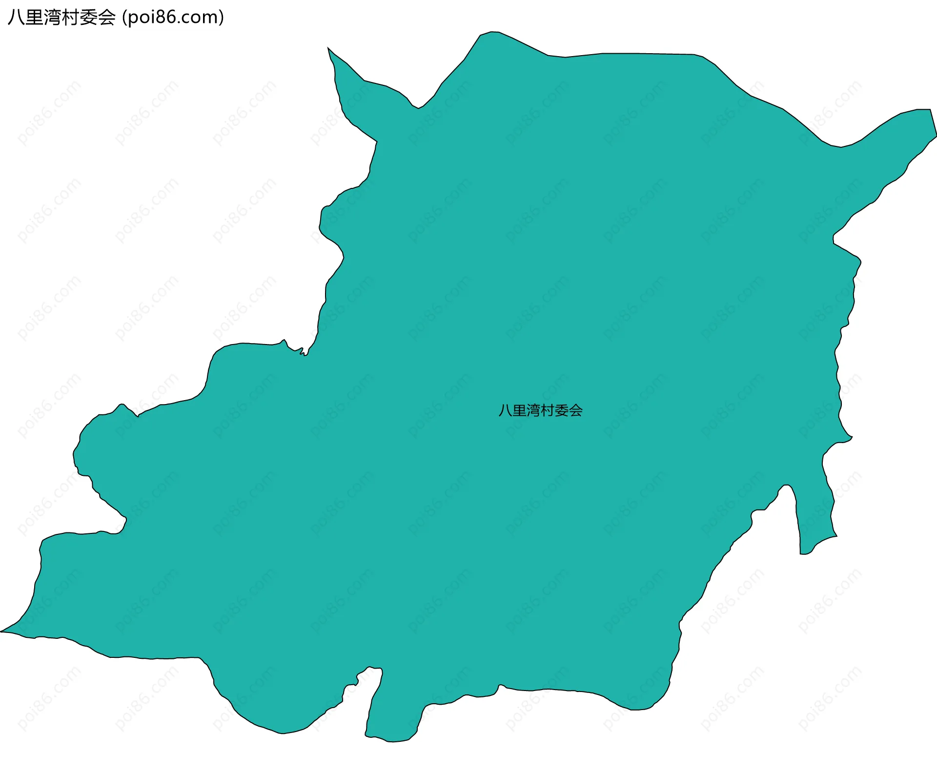 八里湾村委会边界地图