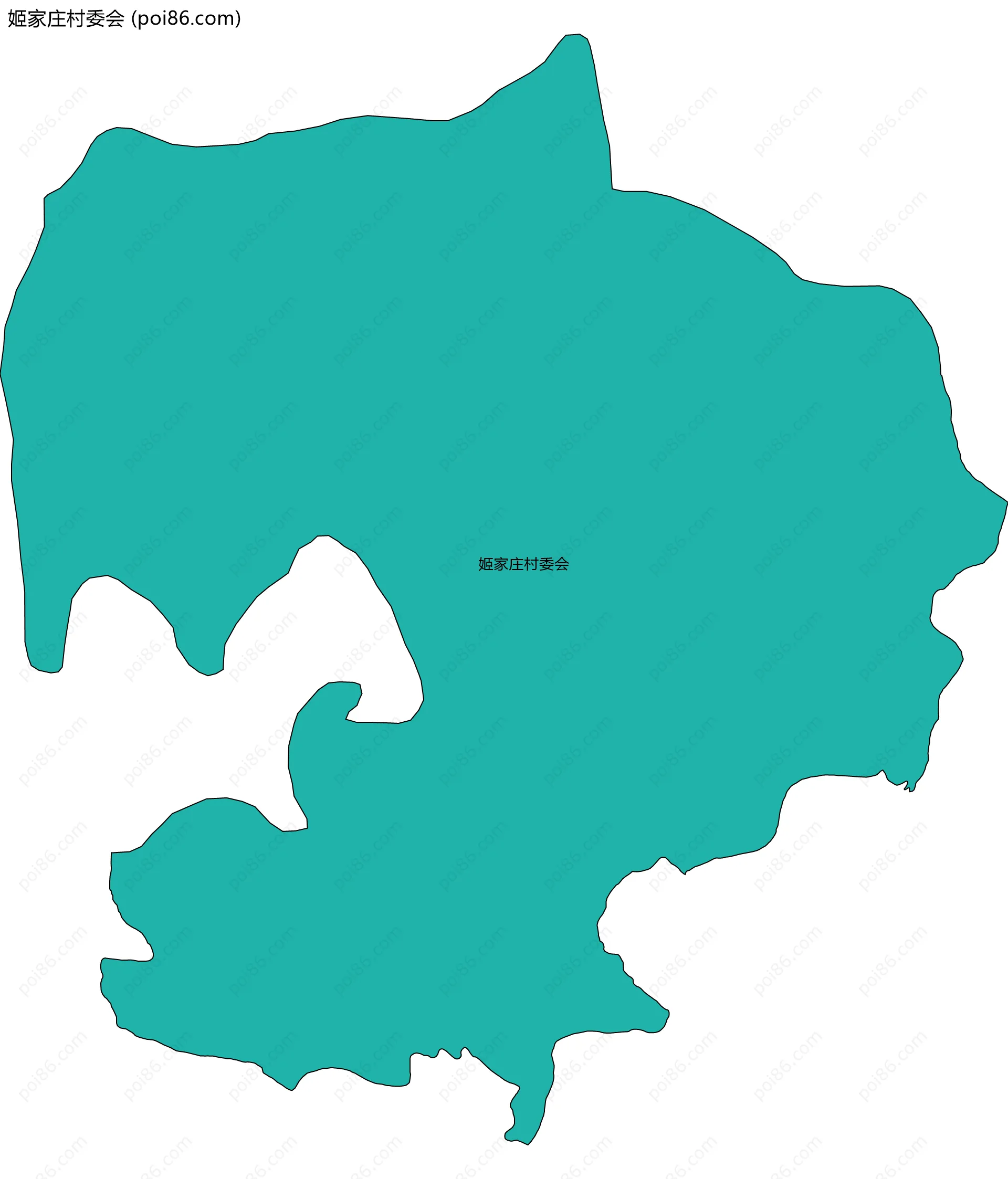 姬家庄村委会边界地图