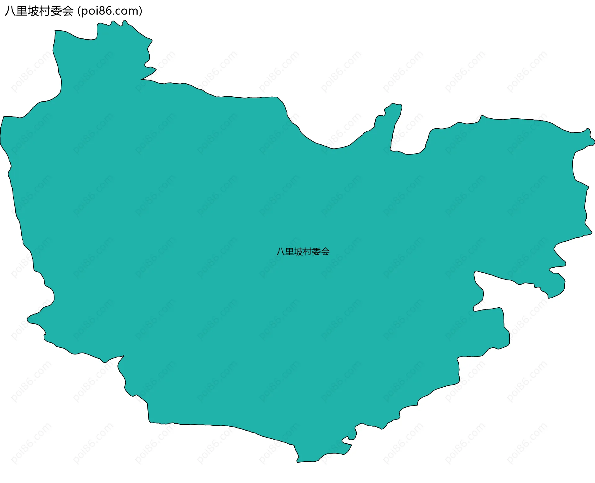 八里坡村委会边界地图