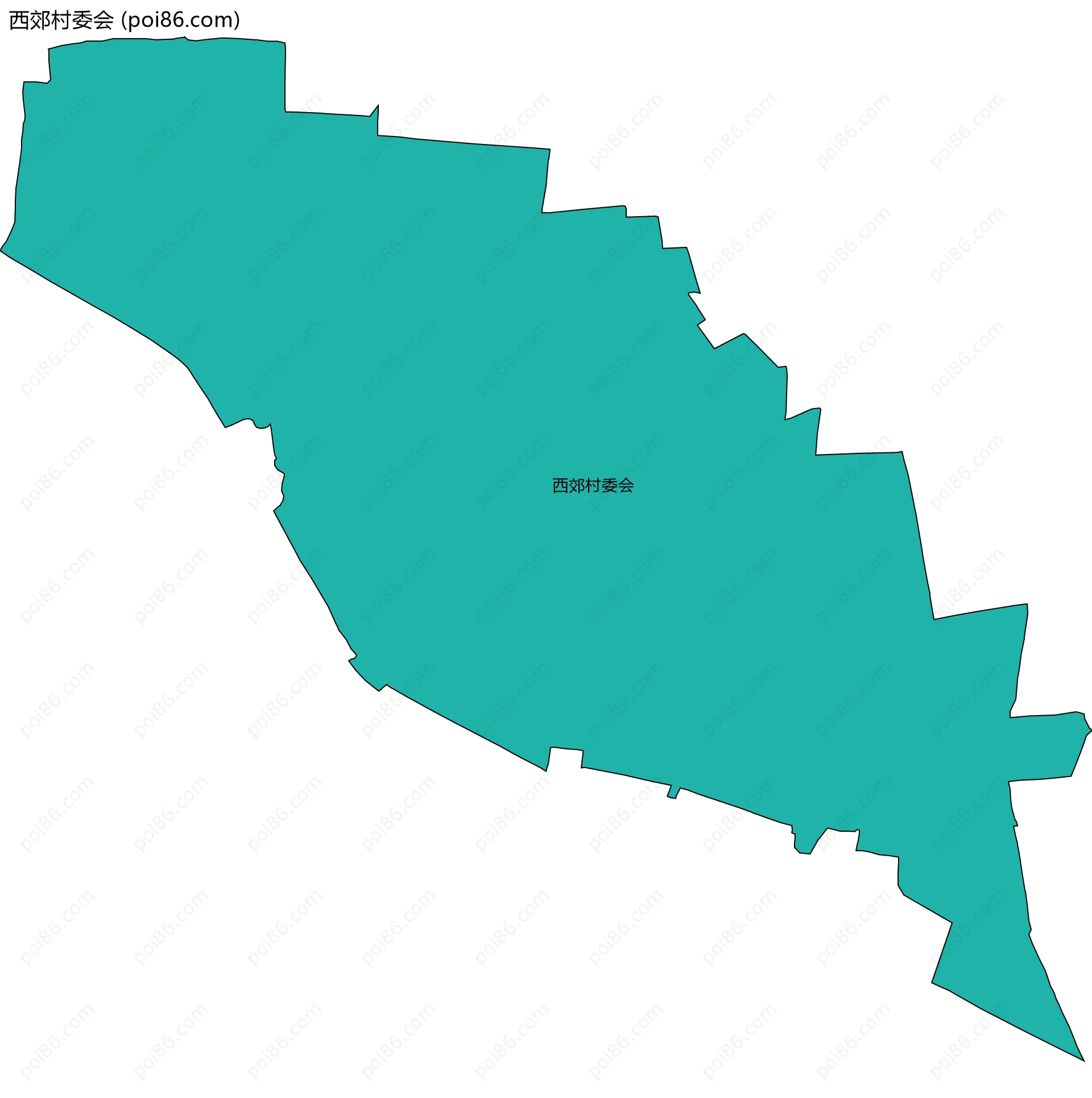 西郊村委会边界地图