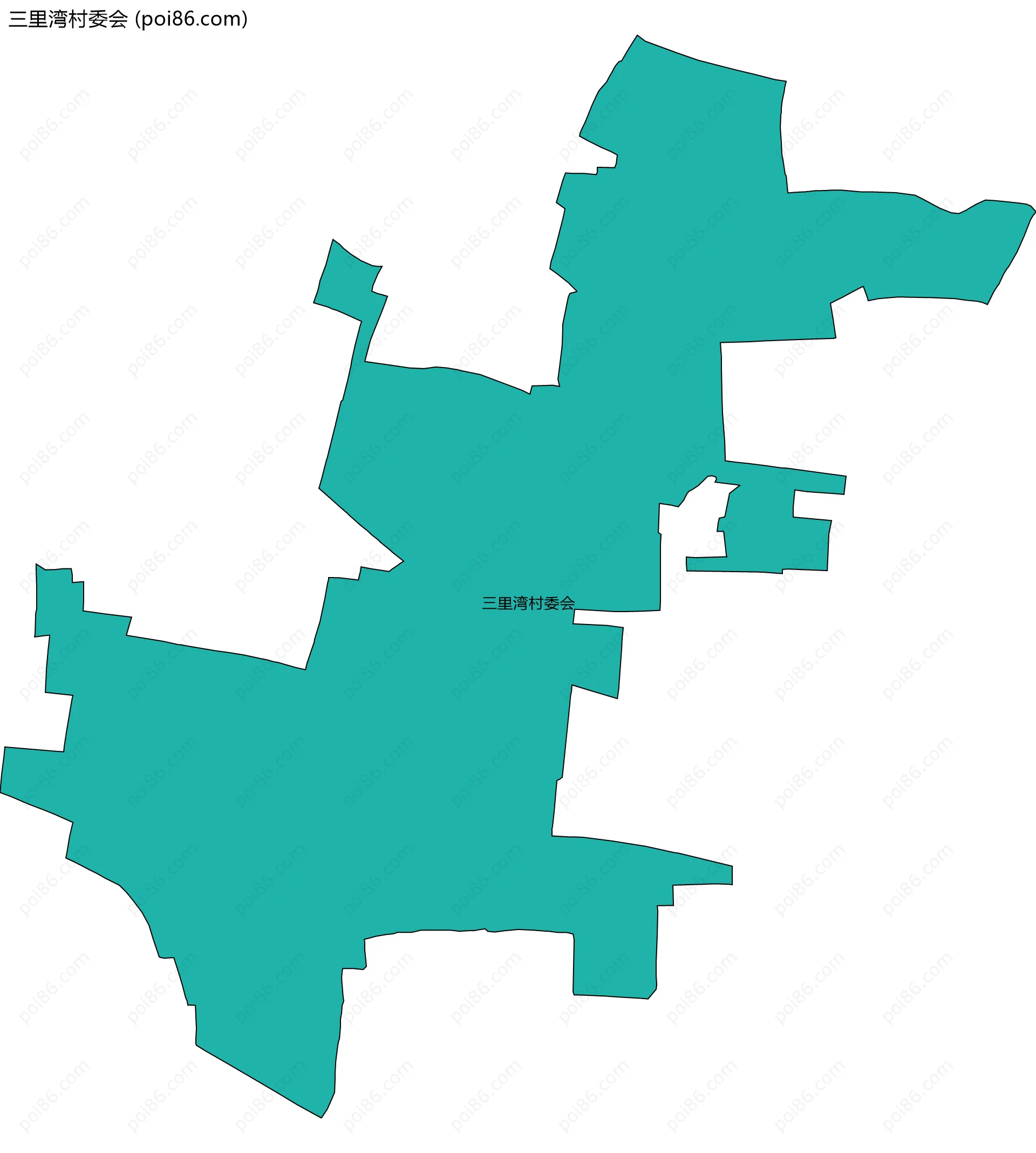 三里湾村委会边界地图