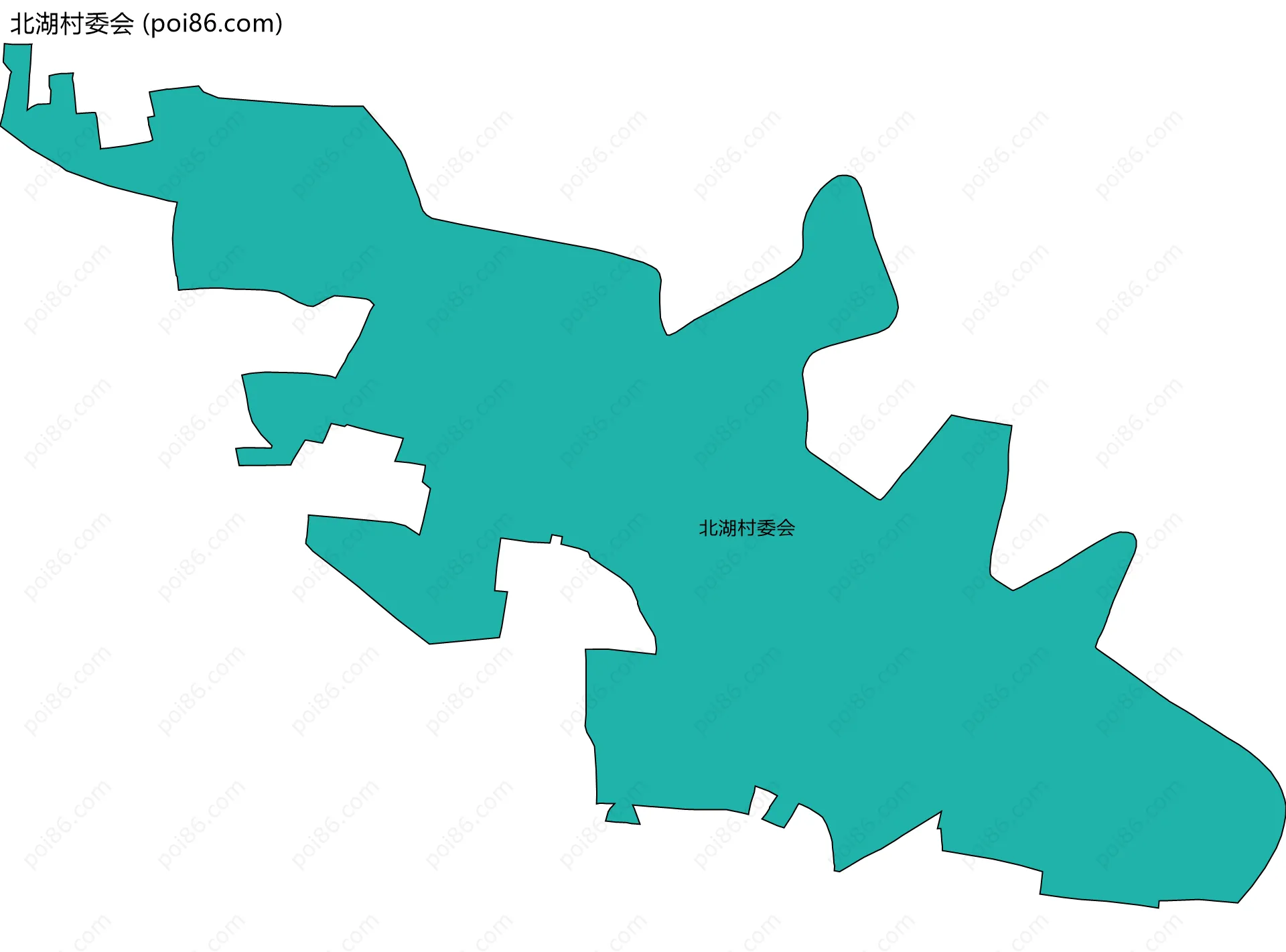 北湖村委会边界地图