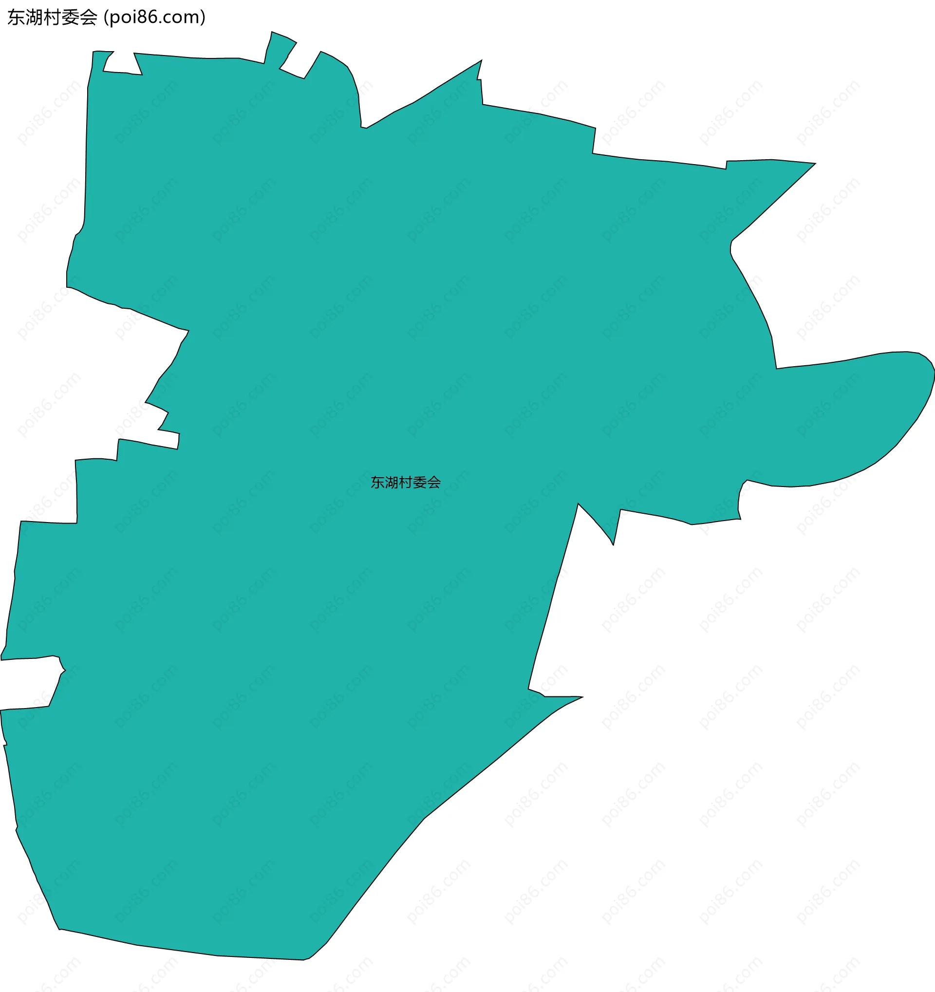 东湖村委会边界地图